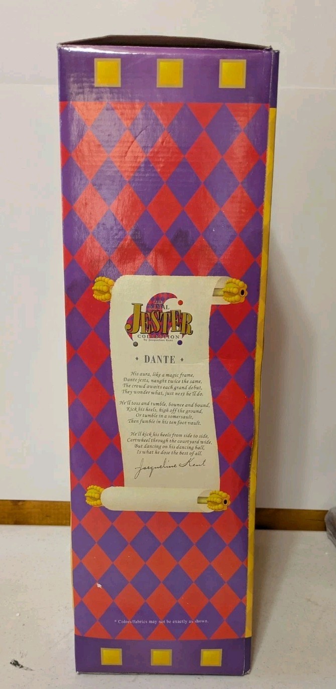 Jacqueline Kent Royal Jester Collection Dante Joker Medieval Renaissance COA NIB