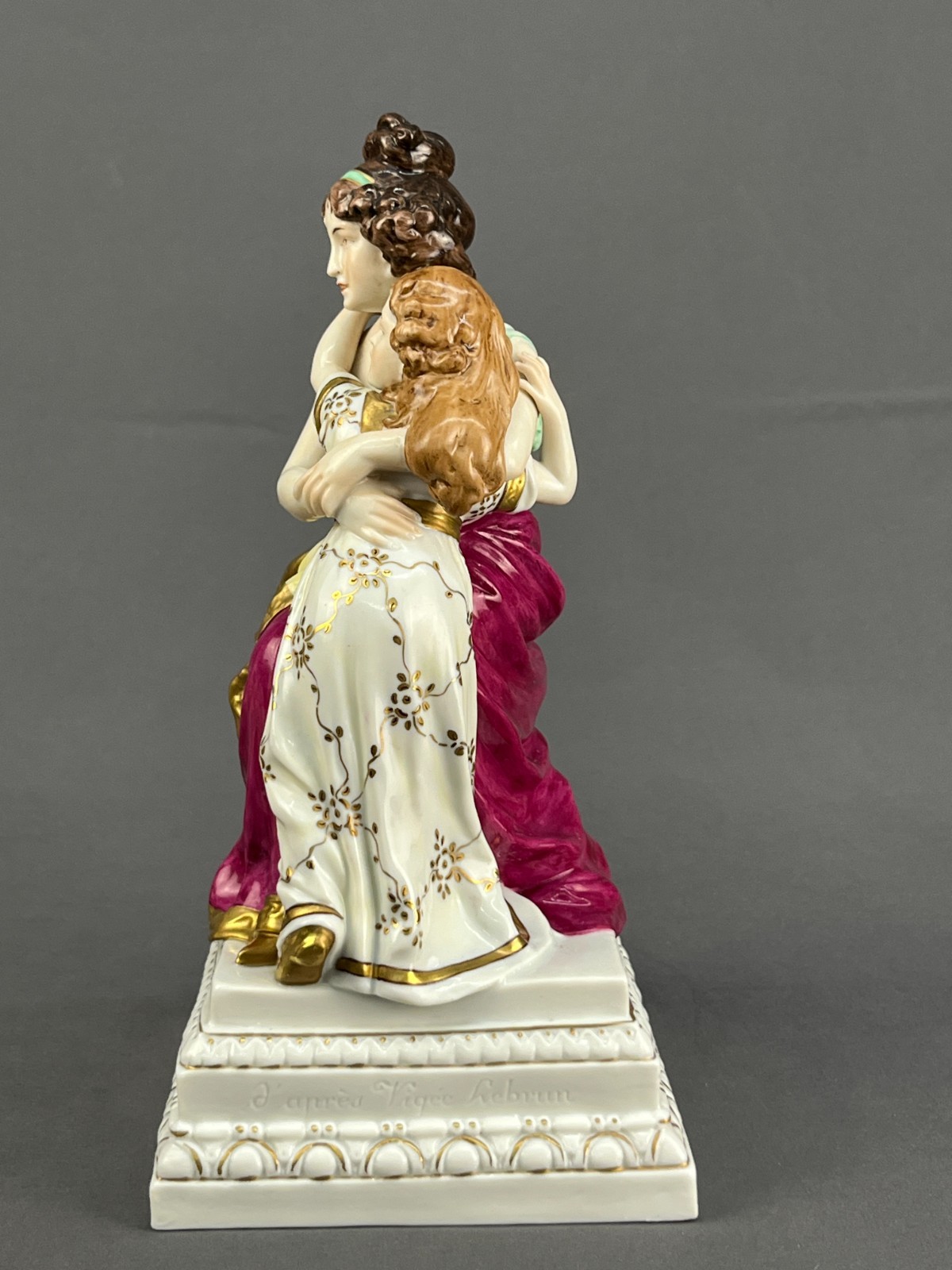 Scheibe-Alsbach Germany Porcelain “Madame Lebrun et sa Fille” 9 1/2″ Figurine