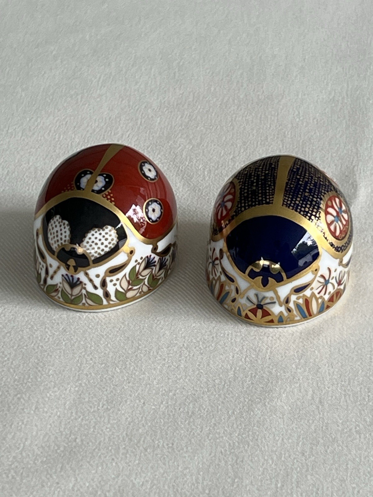 Royal Crown Derby Ladybug Set Of 2