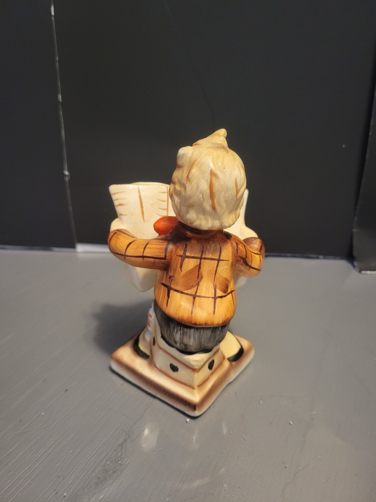 Vintage Lefton American Children News Porcelain Figurine Daily Mail Mcm