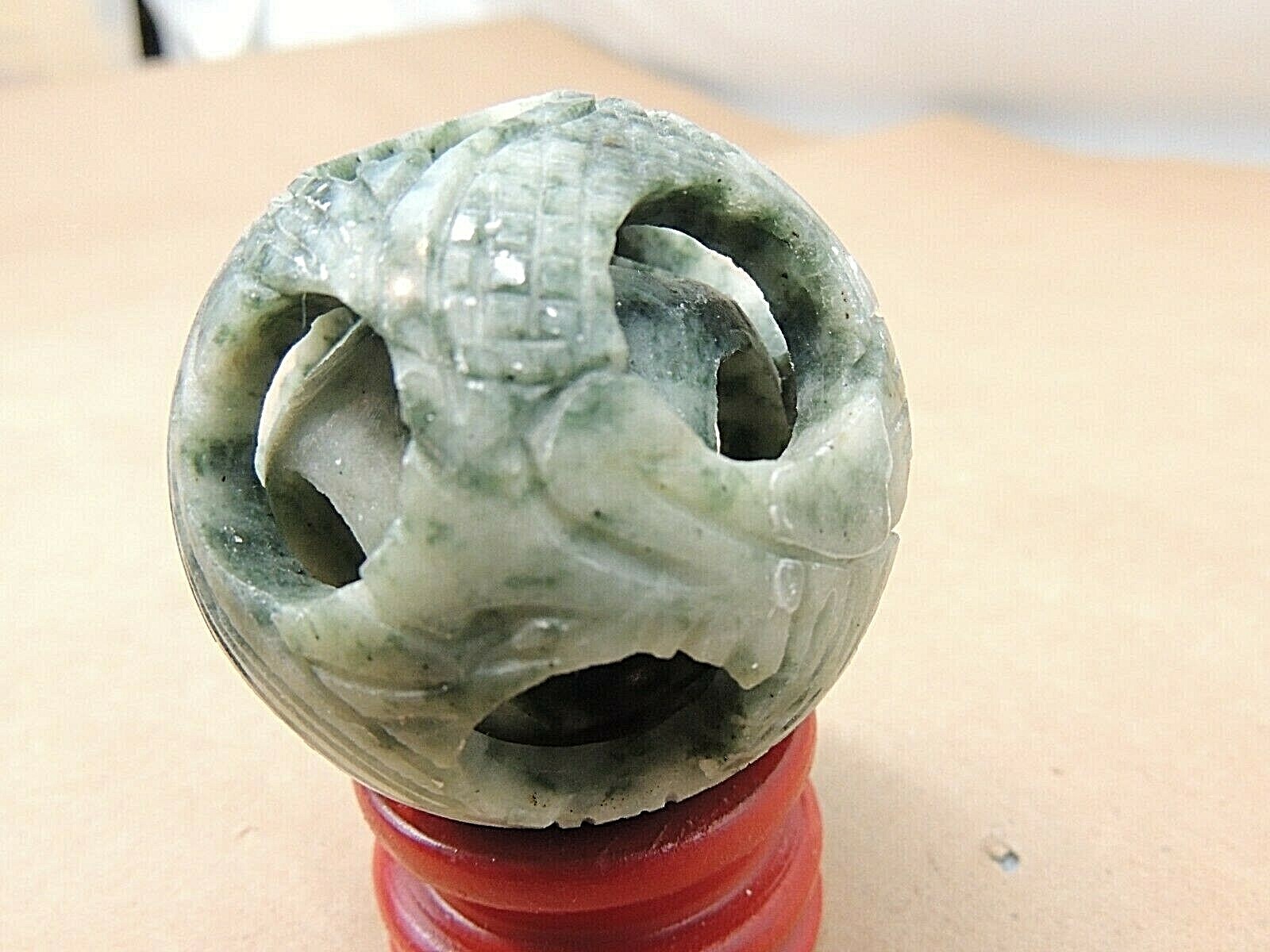 HANDCARVED 3 IN 1 MARBLE SPHERE