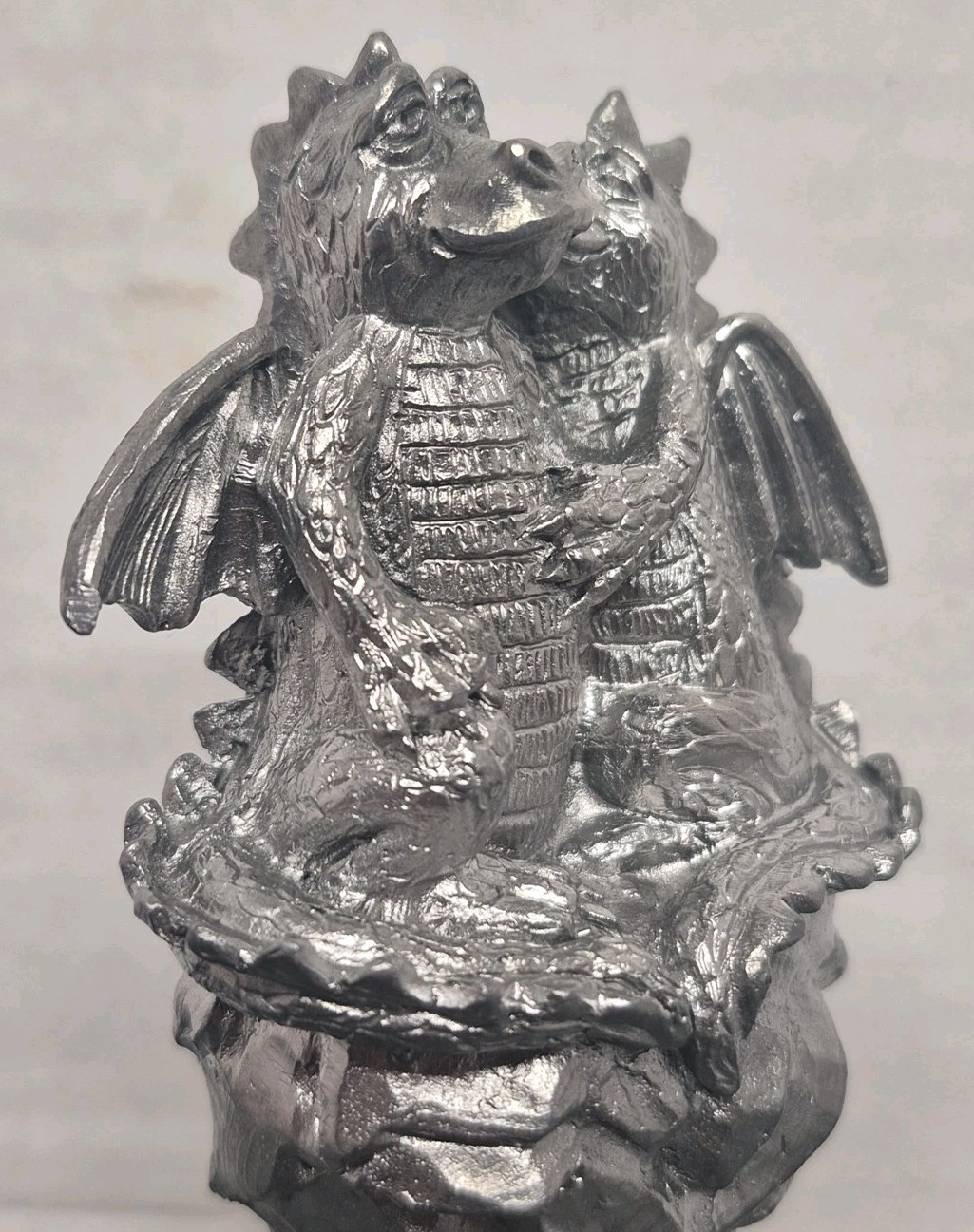 Vintage 1999 Michael Ricker Pewter Dragons Bell “Kathy & Joe” LTD ED #474 W/COA