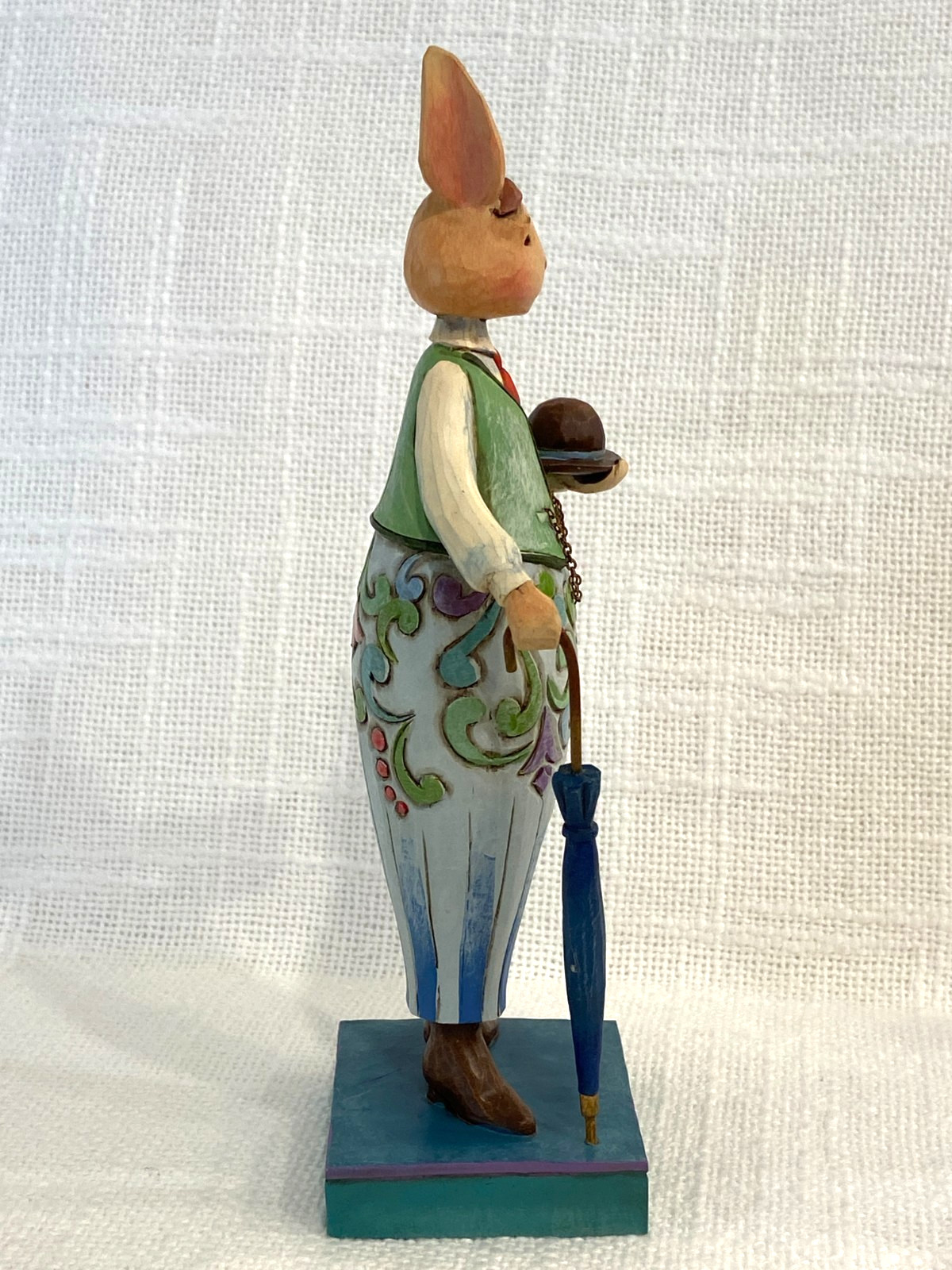 Jim Shore Bunny Bright Gentleman Bunny Rabbit Figurine 2008 No. 4012456 -7.5″ T.