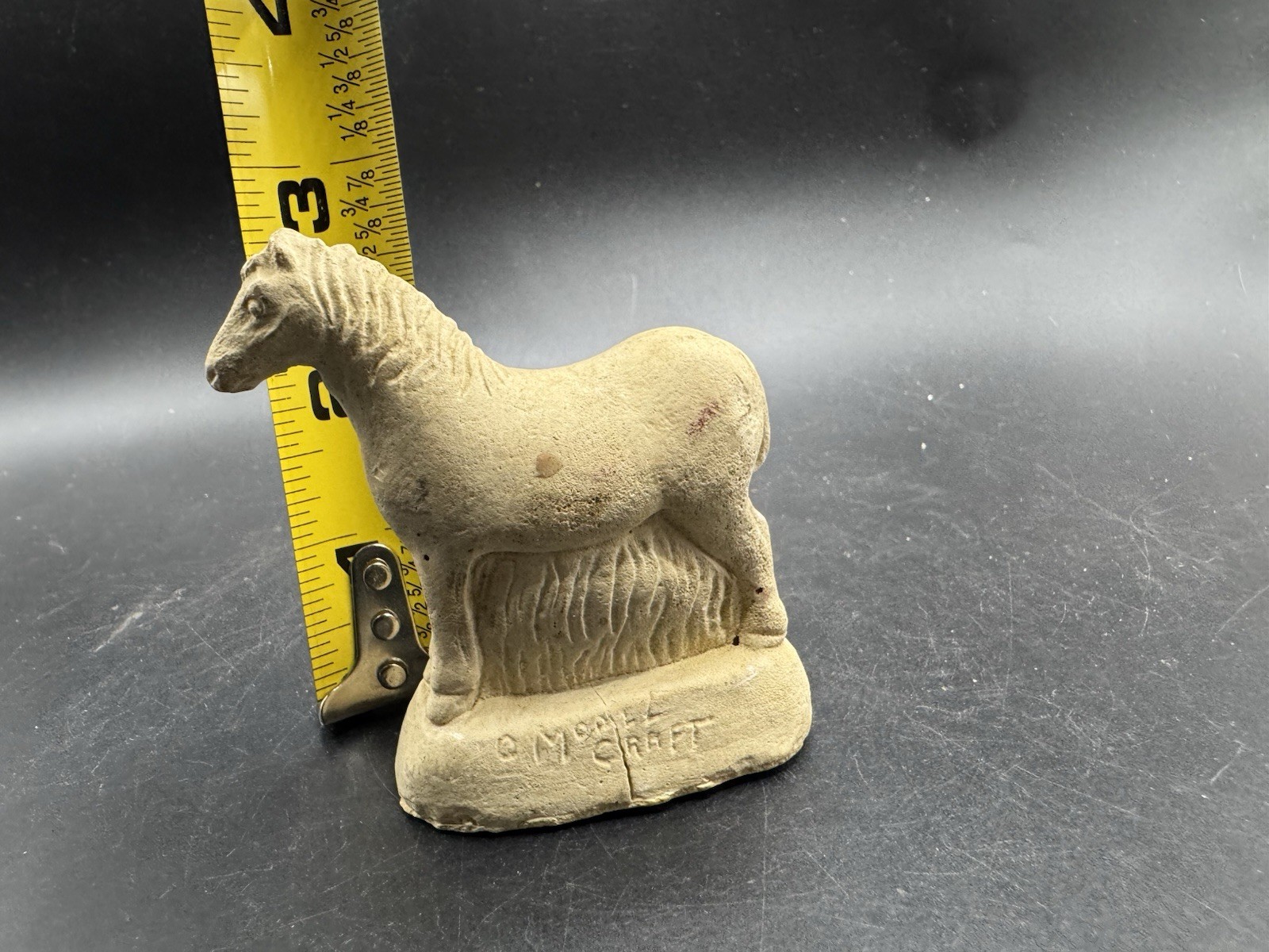 Vintage Model Craft Plaster Chalkware Horse Figurine Kay Stanley Mold Craft 3.5″