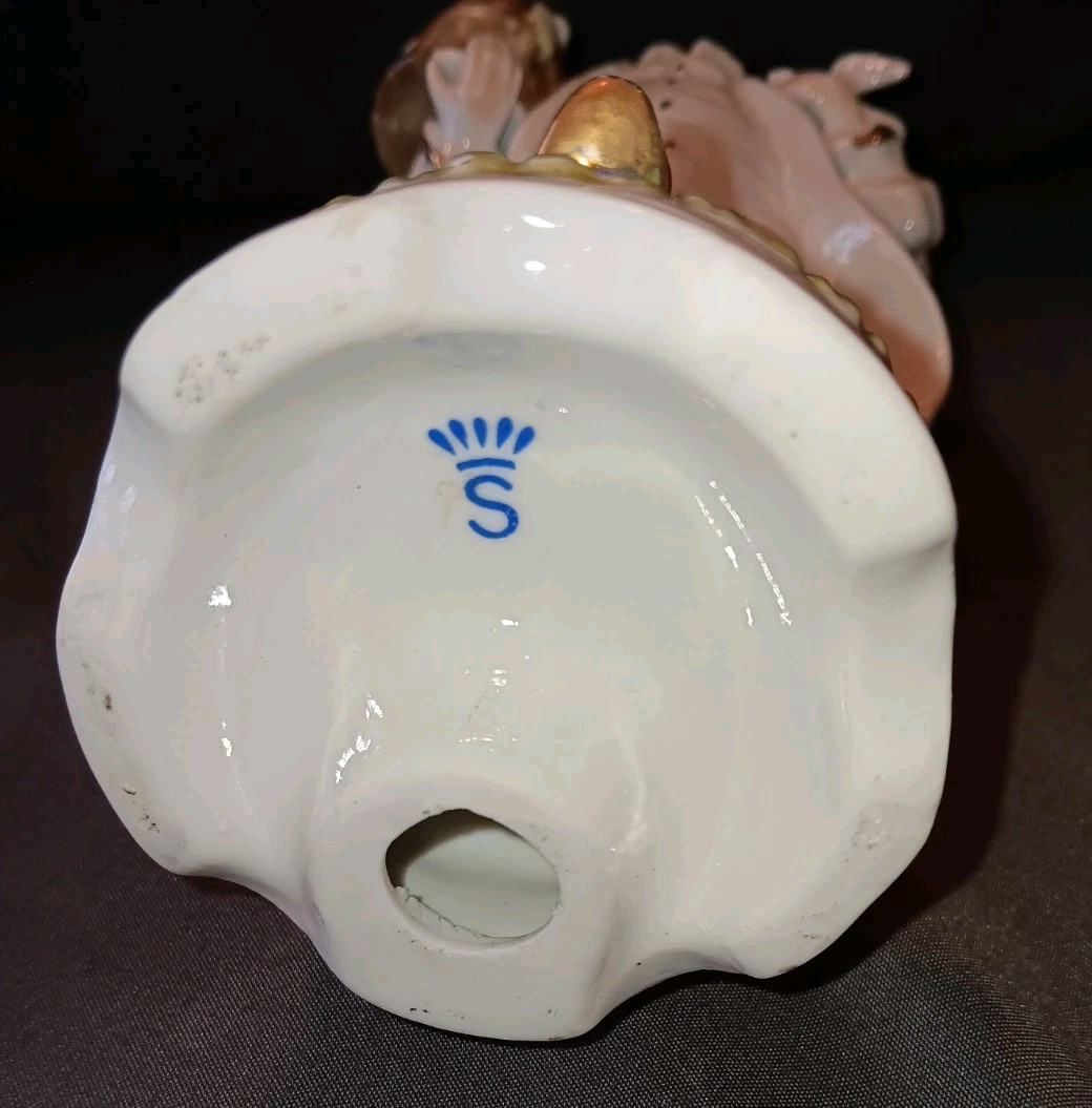 Vintage Korean Figurine Of Colonial Gentlemans Handpainted