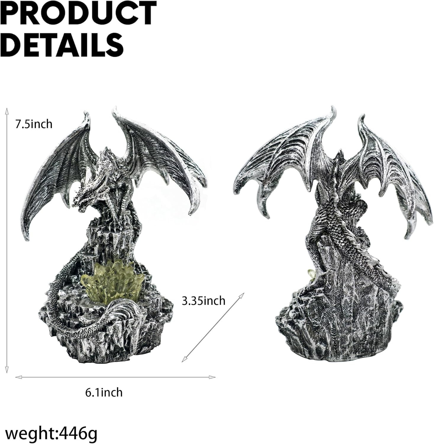 Dragon Table Lamp USB Charging Ports Dungeons and Dragons Gifts – LED Circle Dec