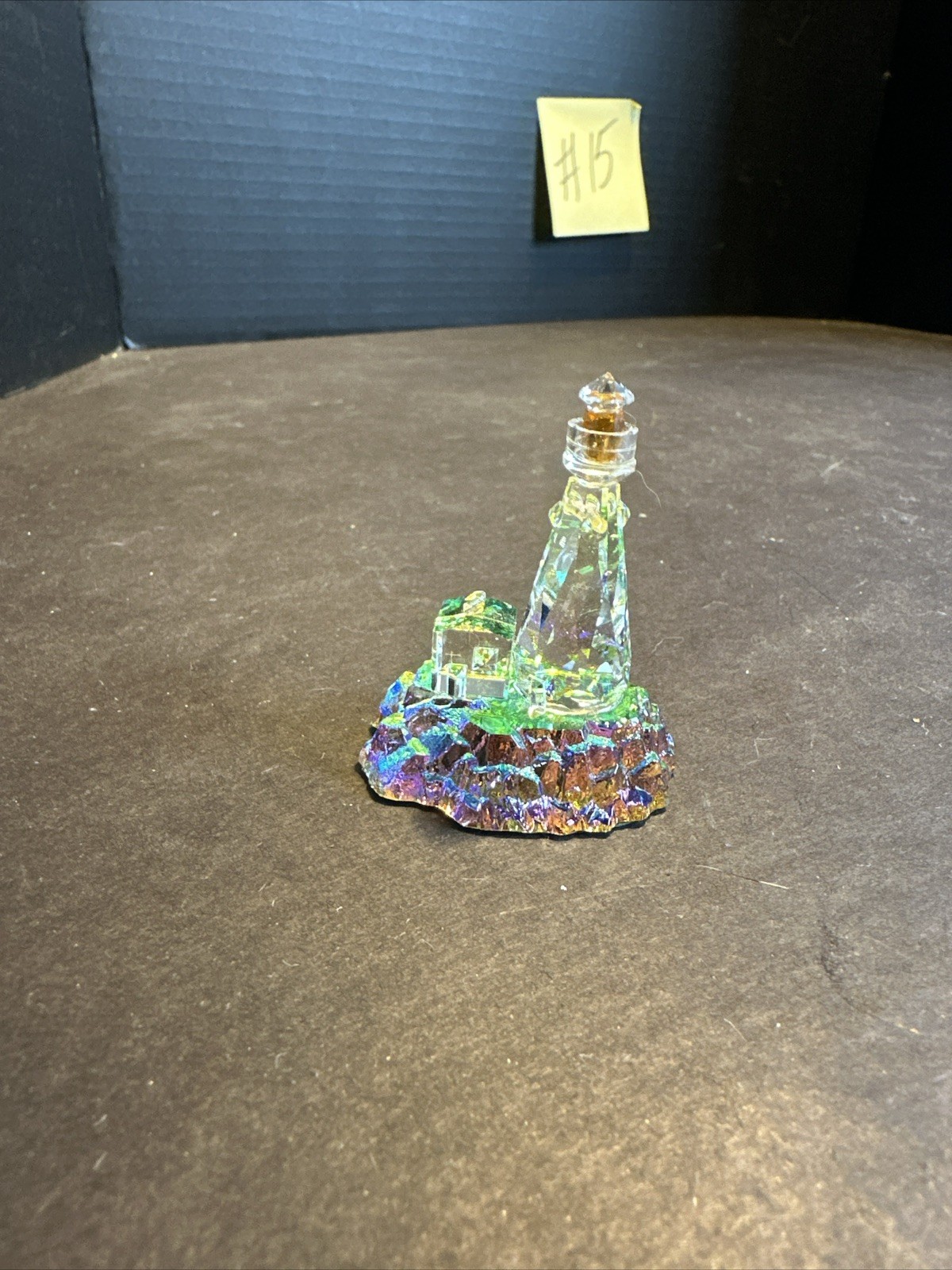 Austrian Lead Crystal World Harbor LightHouse Multicolor Figurine Made USA #15