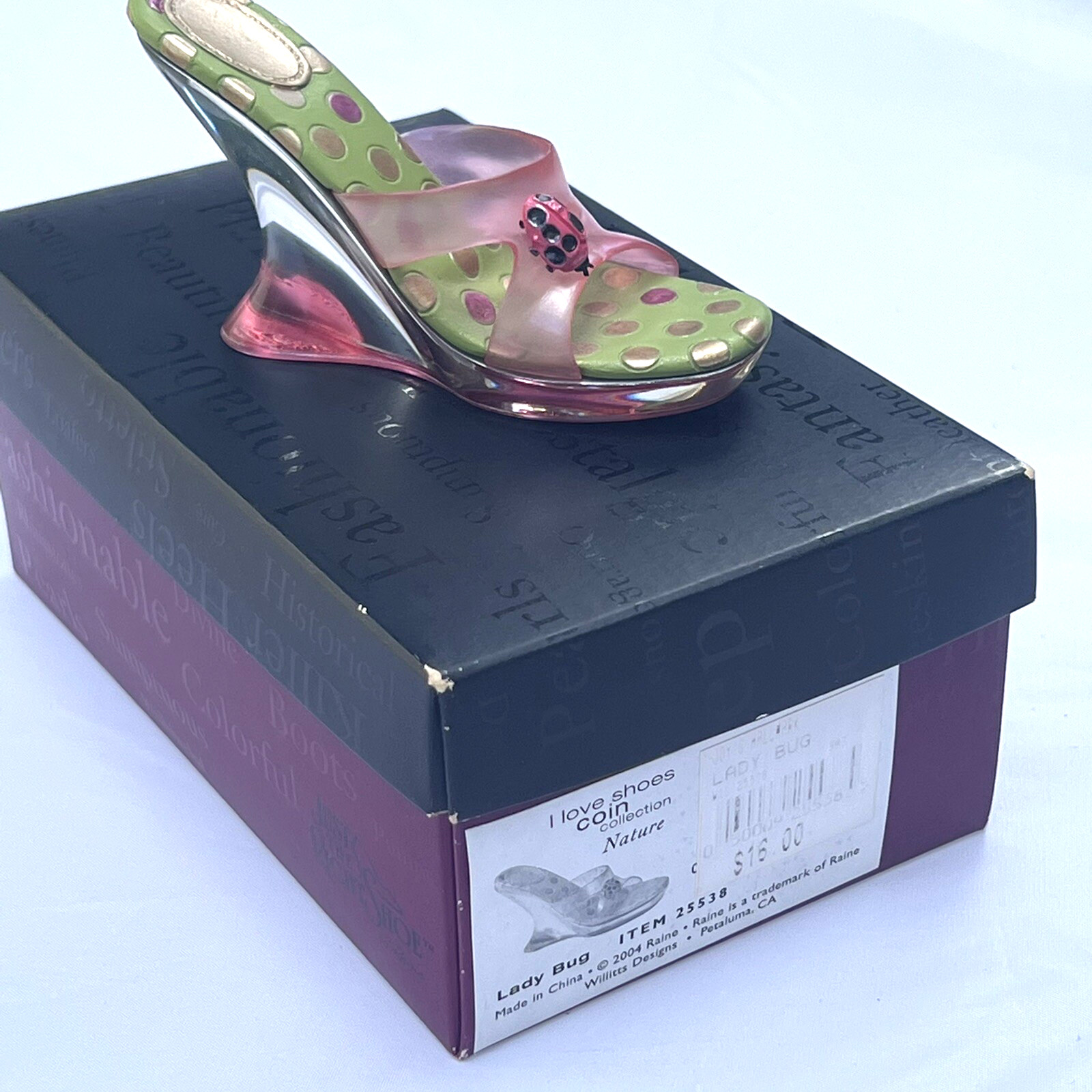 Just the Right Shoe LADY BUG, Raine, Coin Collection, #25538 FREE SHIPPING,