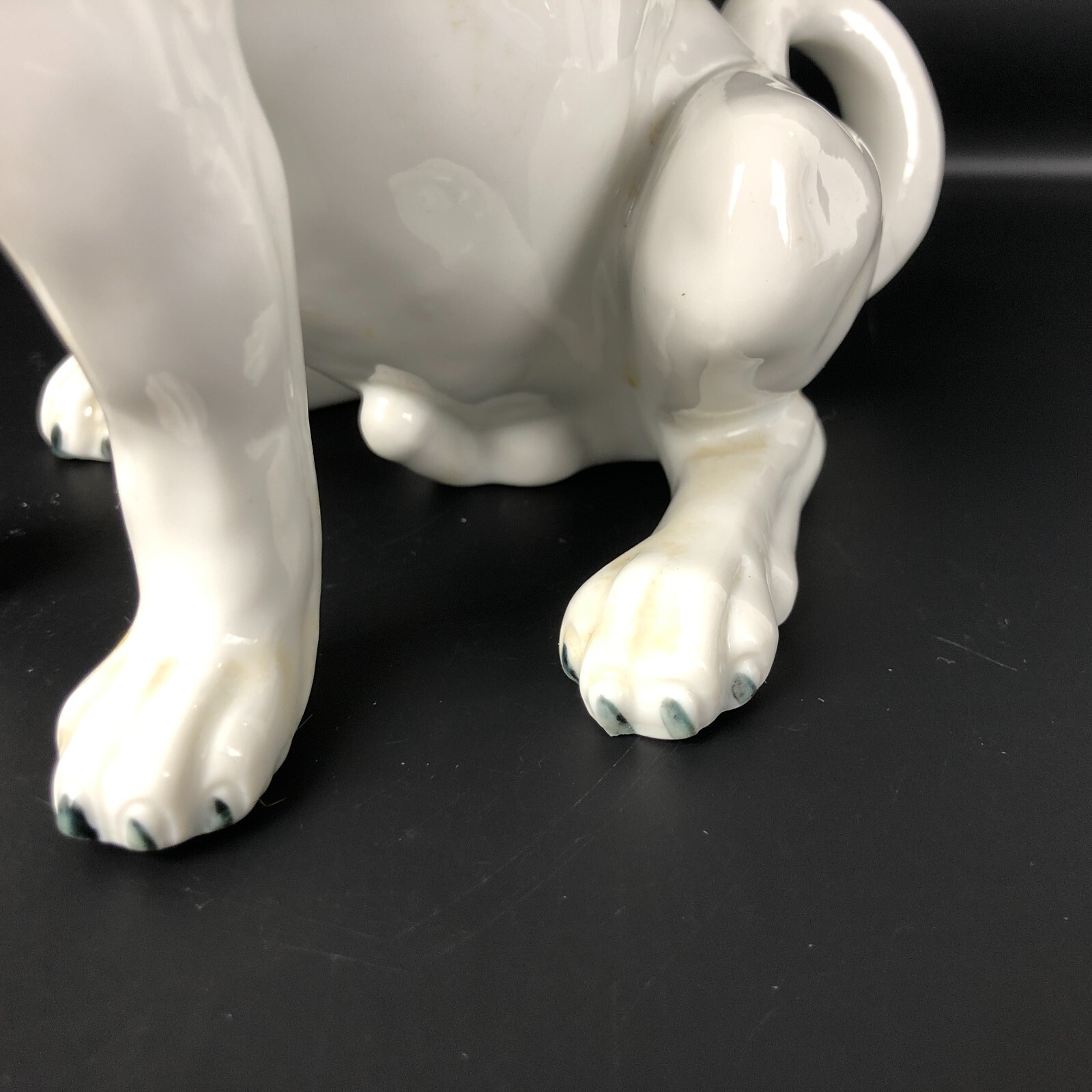 Beautiful Pug Dog Statue Figure Porcelain Hand Painted JAPAN Seymore Mann Museo