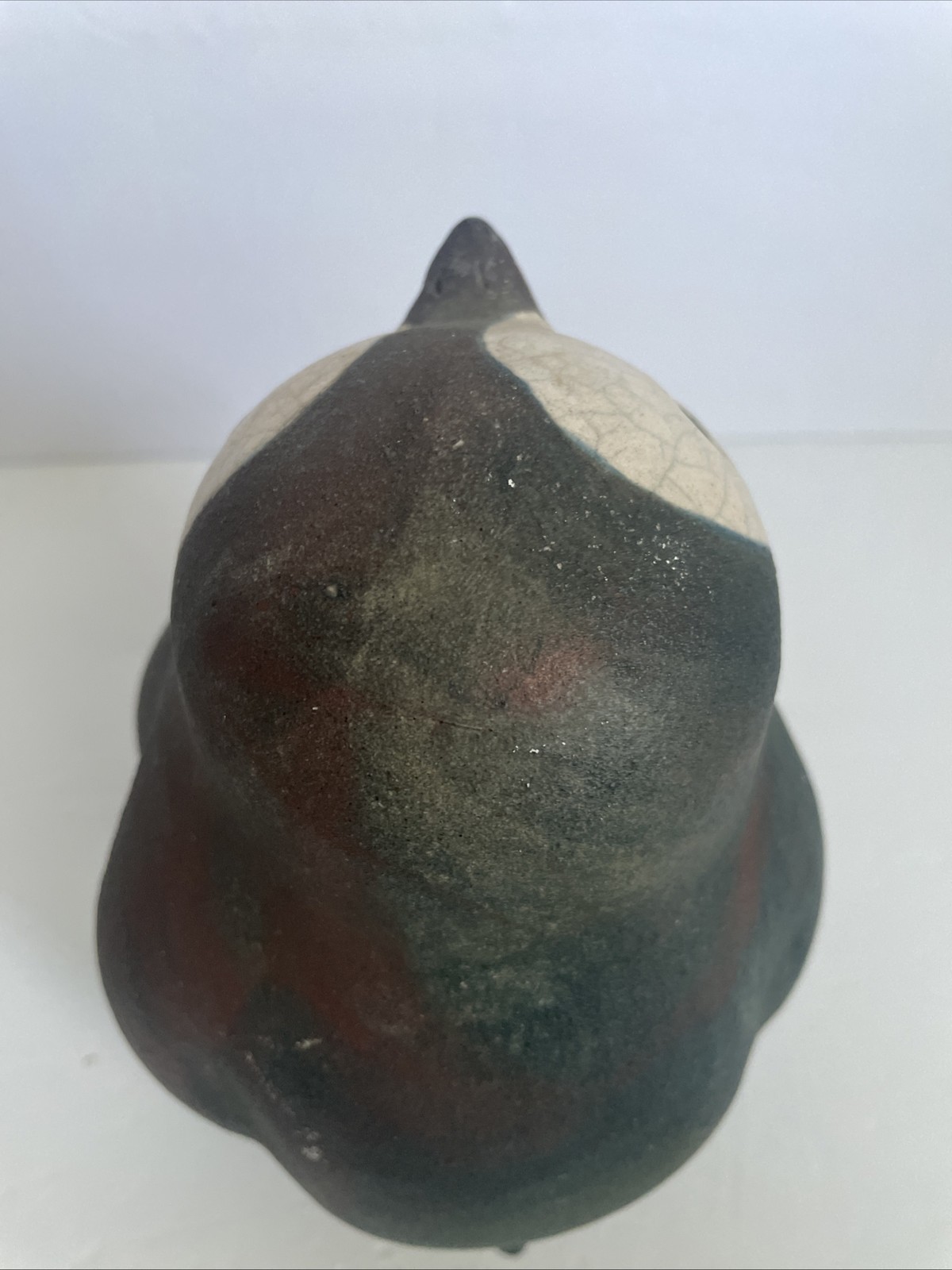 2-DMW Studios Raku Penguins Stoneware Pottery Sculpture Statue Don Williams 2008