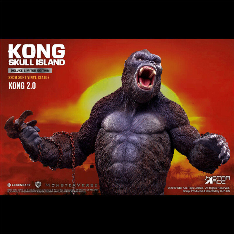 Star Ace Toys Kong Skull Island Deluxe Version Vinyl Painted Statue 32cm Stock