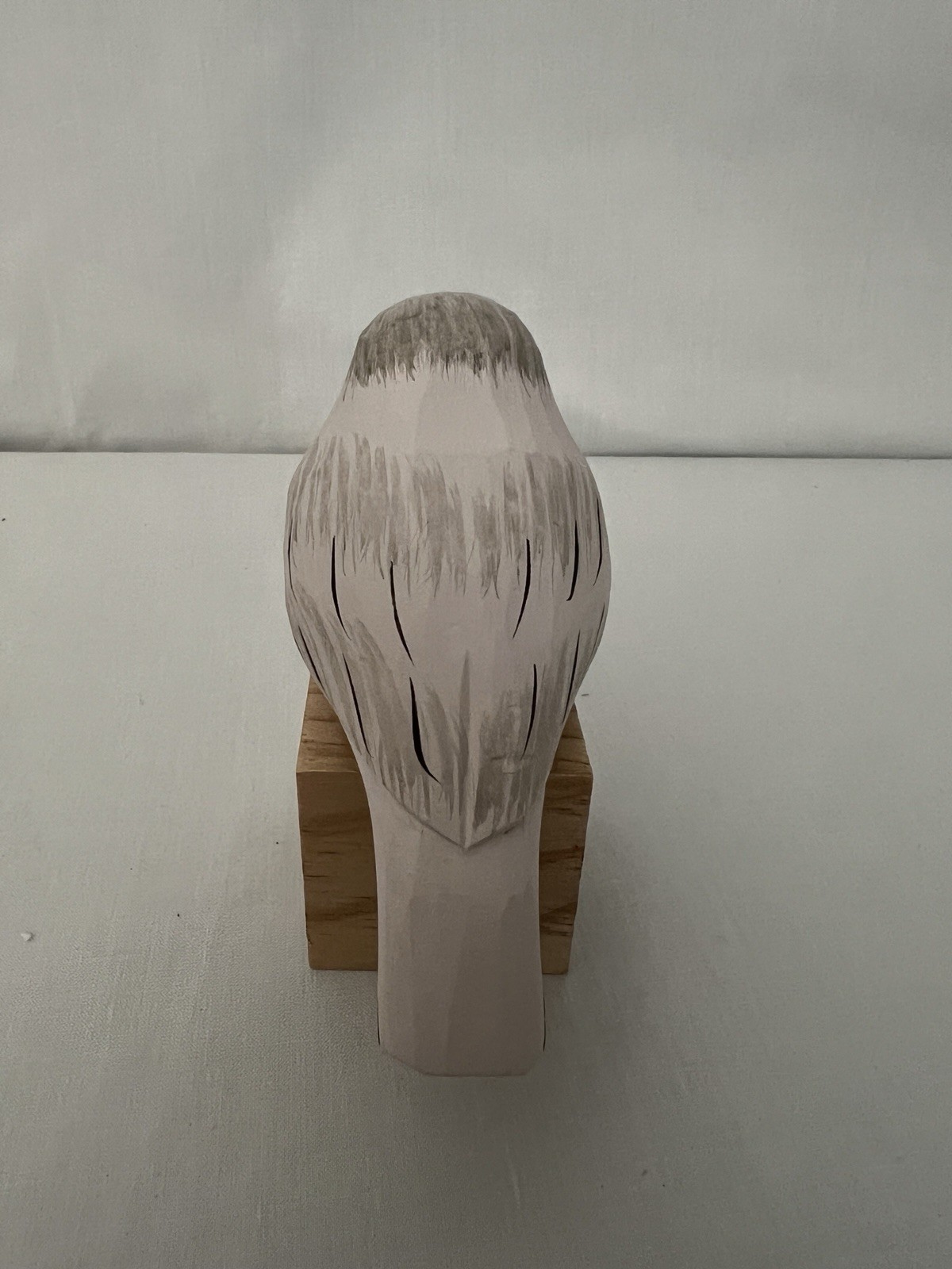 Hand Carved Bird Figurines, Hand-painted Sculpted Wooden Birds, Wood Birds x2