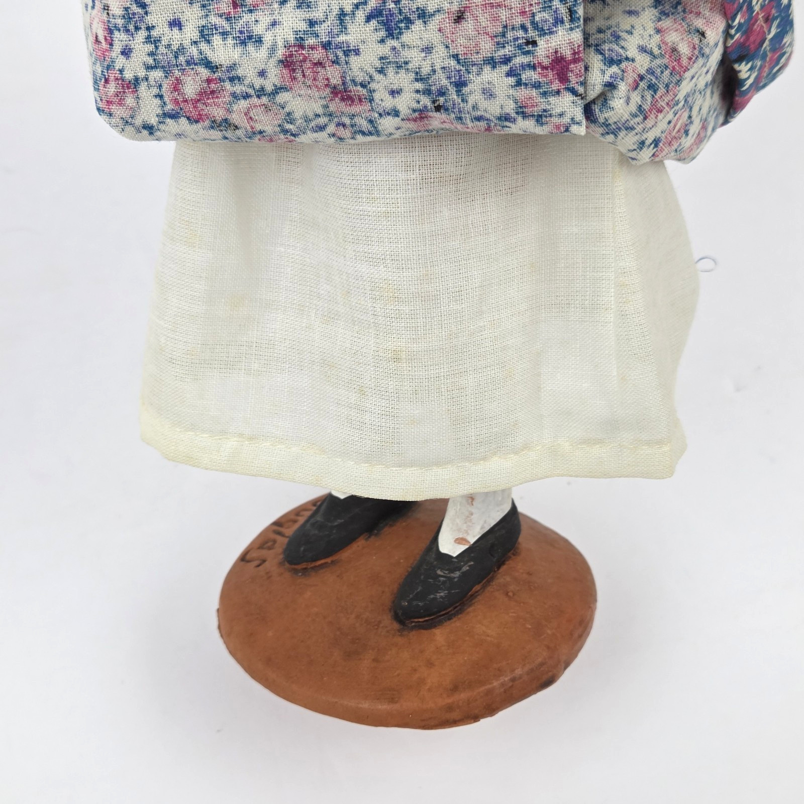 Simone Jouglas Santon Doll Traditional French Terracotta Figurine Cross Vintage