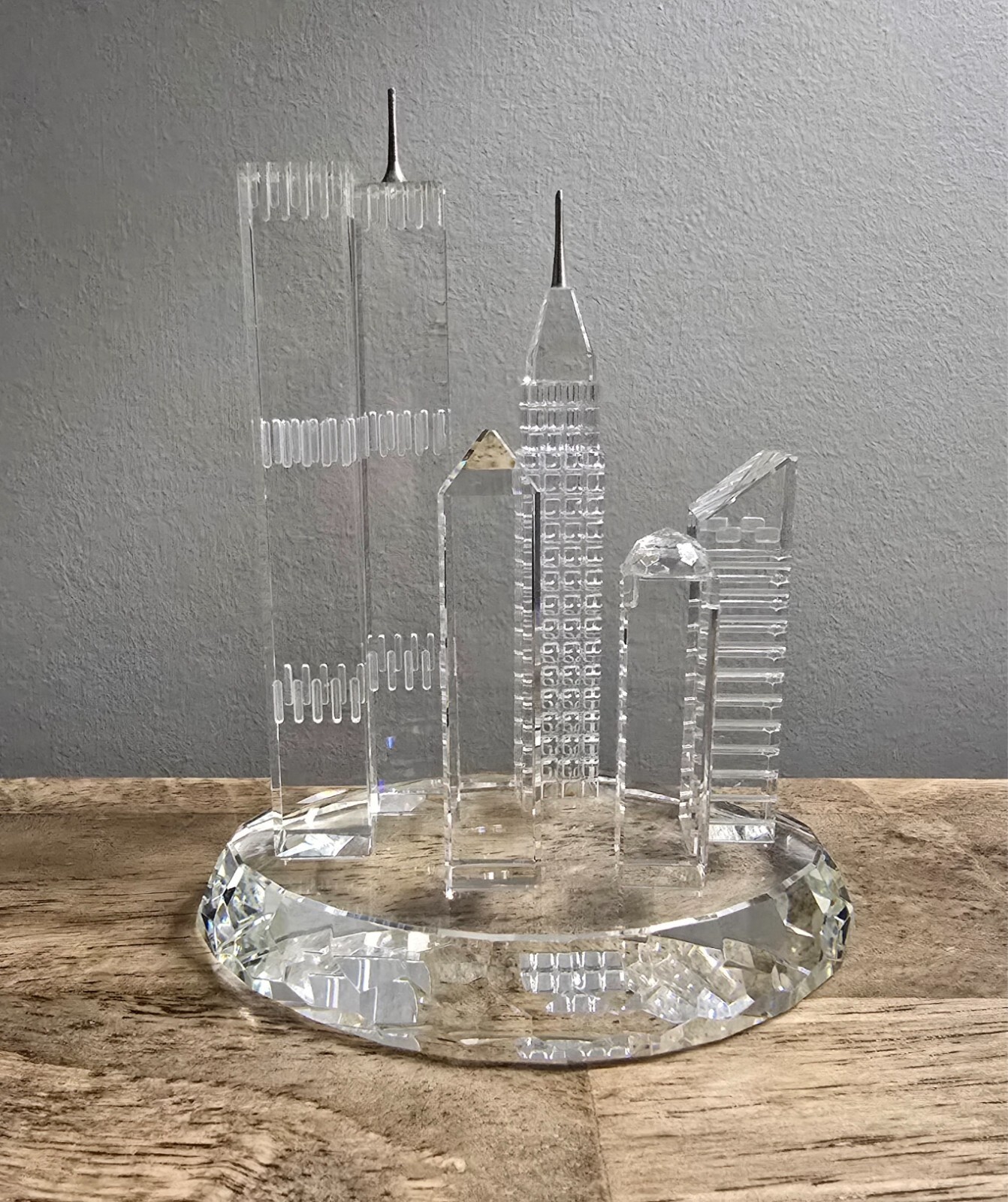 Crystalle for Roman Crystal New York Skyline Figurine Twin Towers