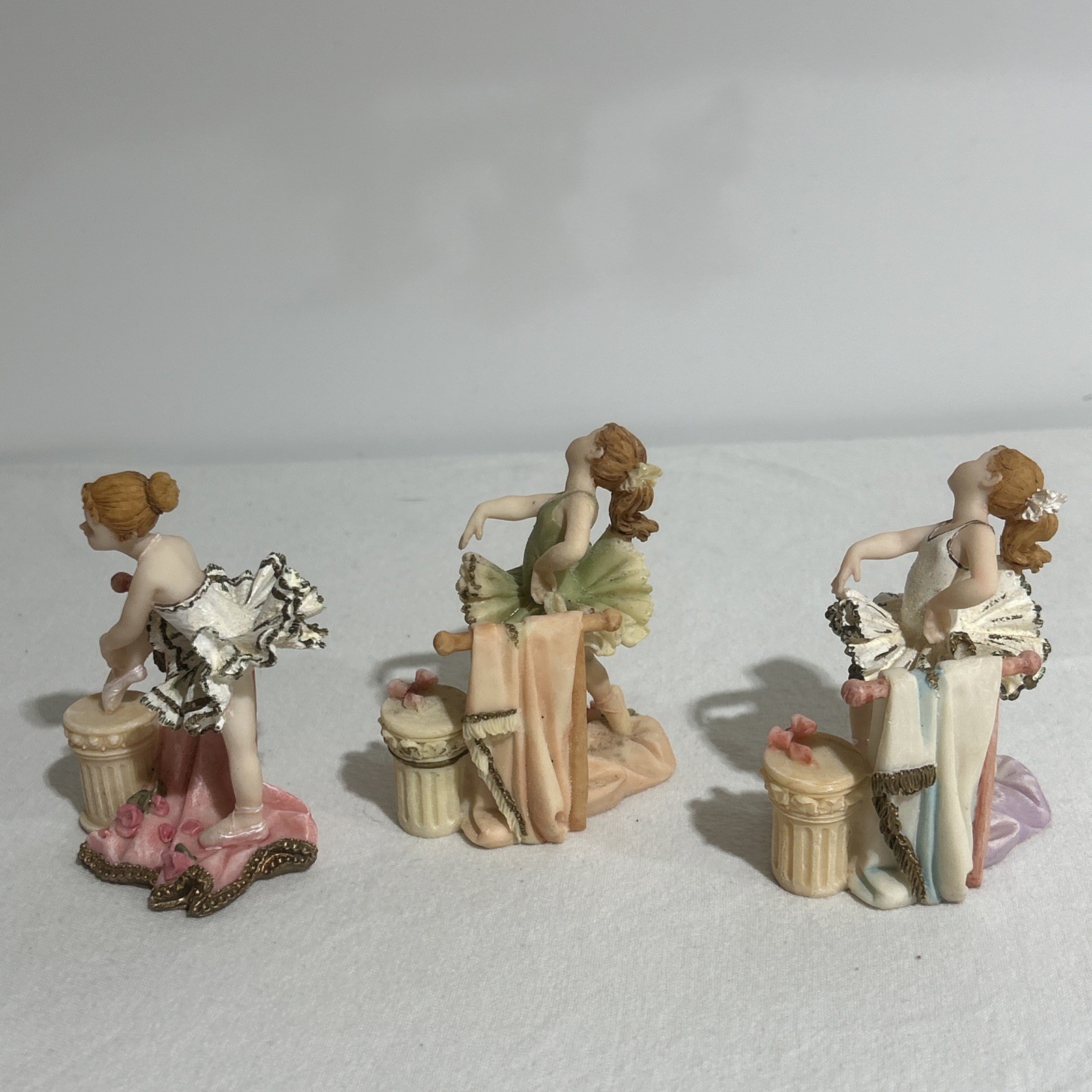 VTG Turtle king SET OF 3 DIFFERENT DANCING BALLERINA 4″ FIGURINES