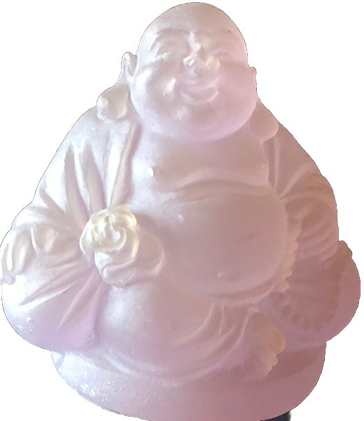 Vintage Buddha of Compassion Resin Opaque Purple Statue 1.75-In. tall and wide