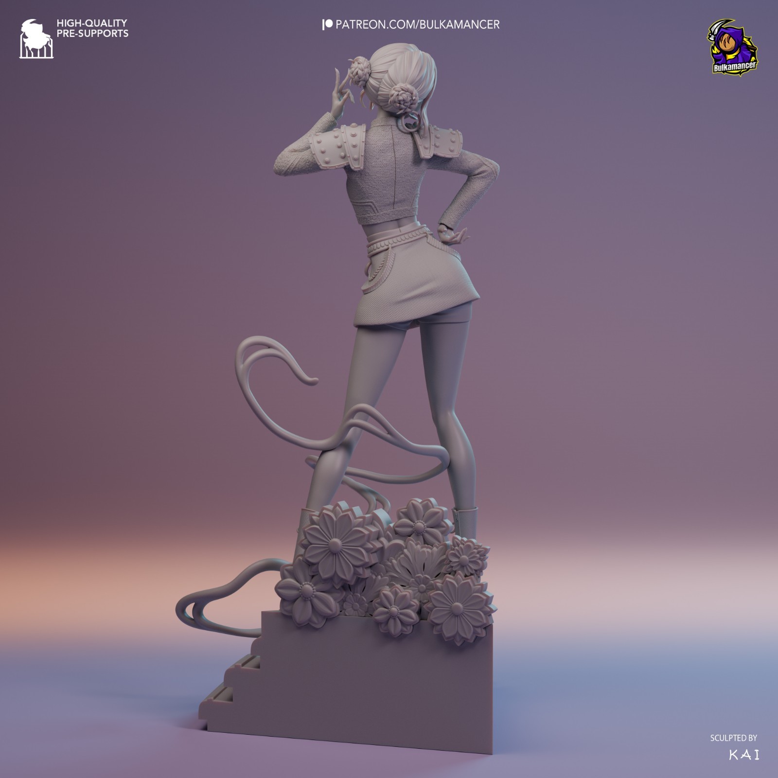Zoey – K-Pop Demon Hunters 1/8 Scale Figure Statue 3D Print Model Kit Unpainted