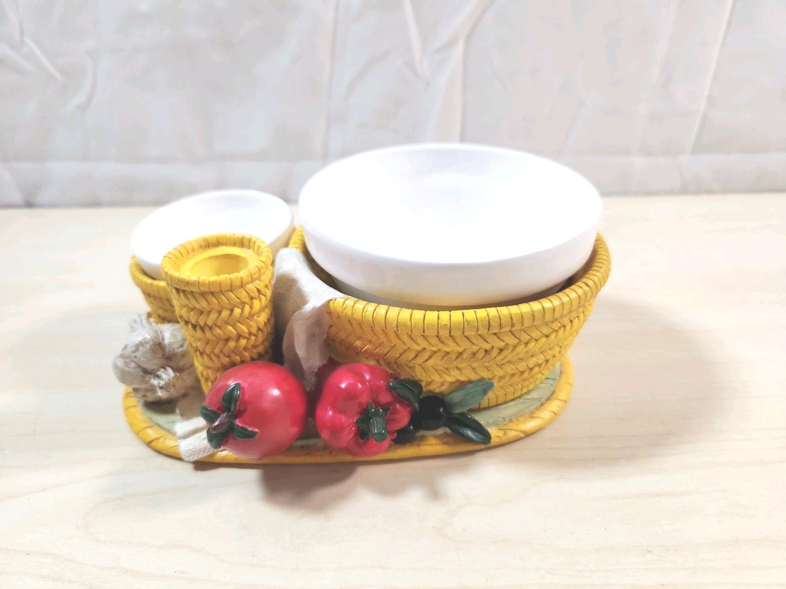 Vintage J Carlton Hand Painted Olive Appatizer Bowl Kitchen Decor Garden Harvest