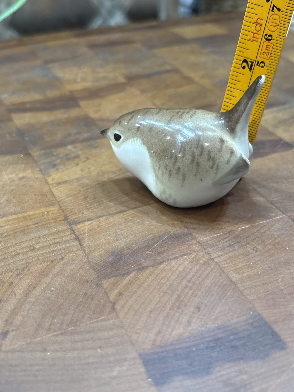 VTG Lomonosov Porcelain Russian Sitting Wren Bird Small Figurine Made In USSR