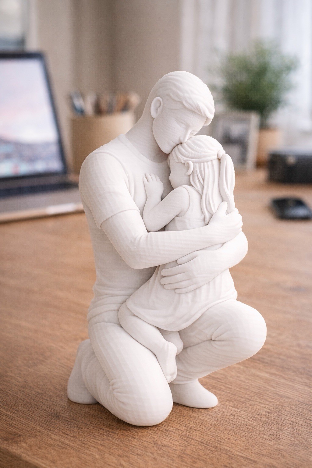Father and Daughter – Dad’s Hug Sculpture Figurine Father’s Day Gift for Dad