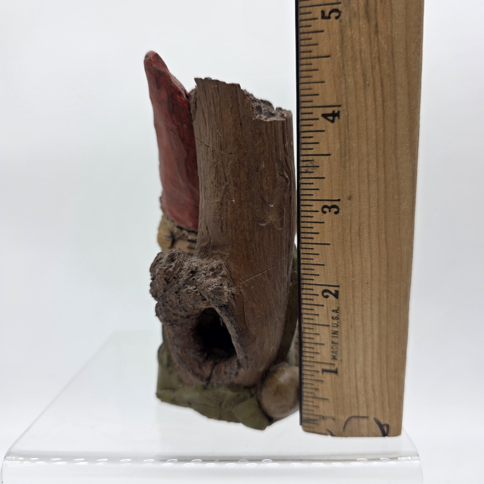 Tom Clark Resin Gnome Figurine Small Rustic Multicolor 1983 Fantasy Decor FLAW