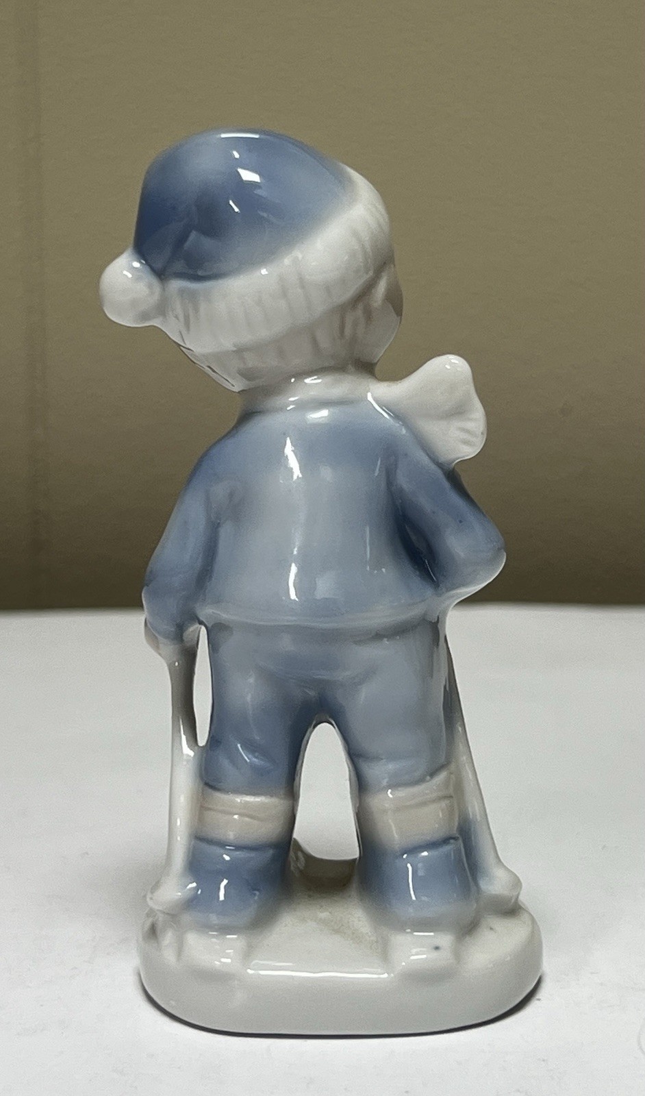 Vintage Lego Taiwan Porcelain Boy Skiing 4”