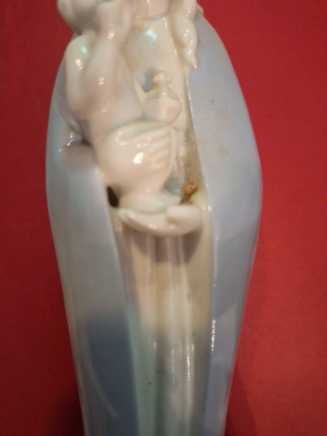 Vintage Lipper Mann Porcelain Figurine Madonna and Child Blue White 8″ H Japan