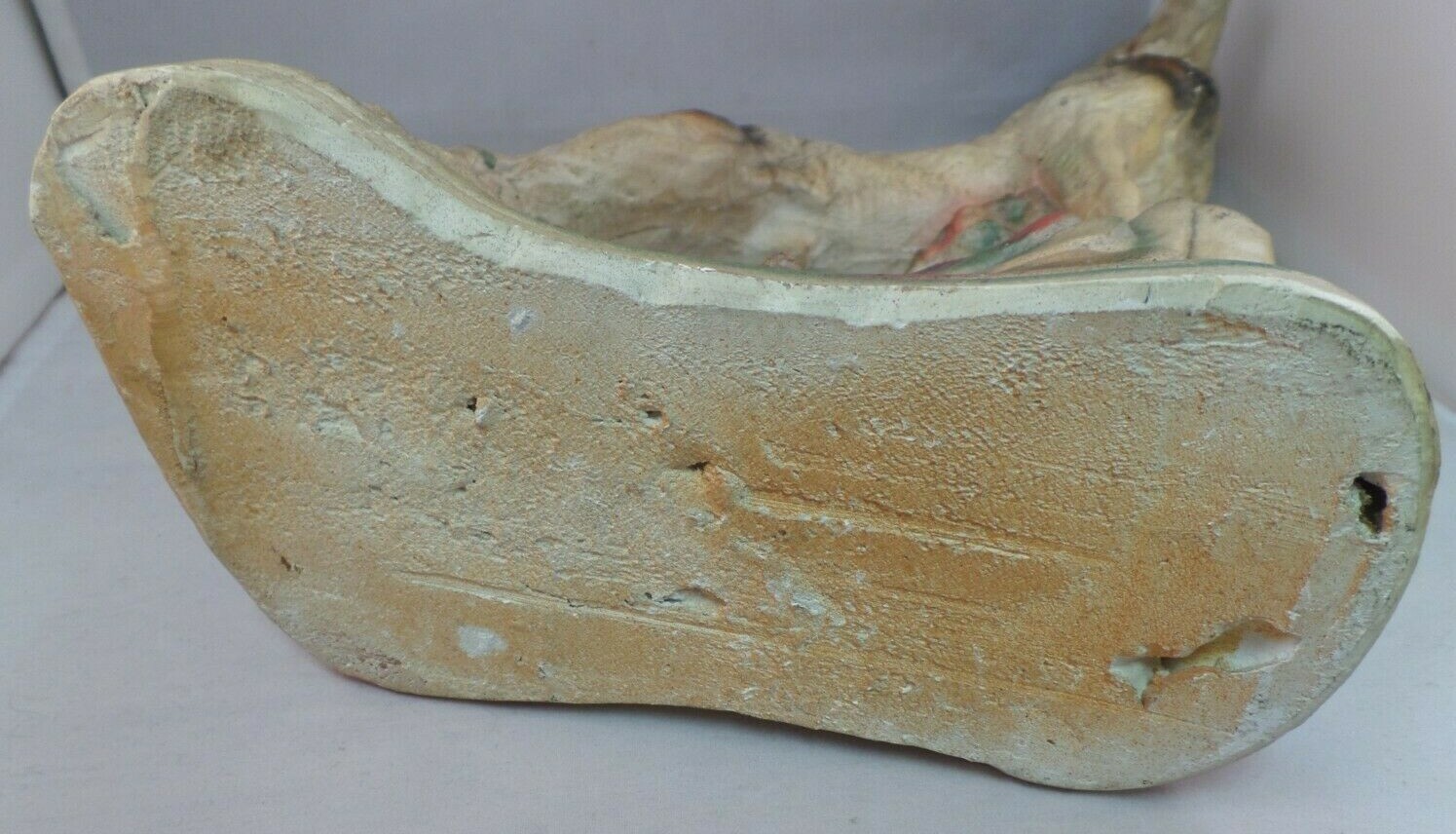 Vintage German Shepherd Dog Chalkware Statue Figurine 1920’s 13″ Tall
