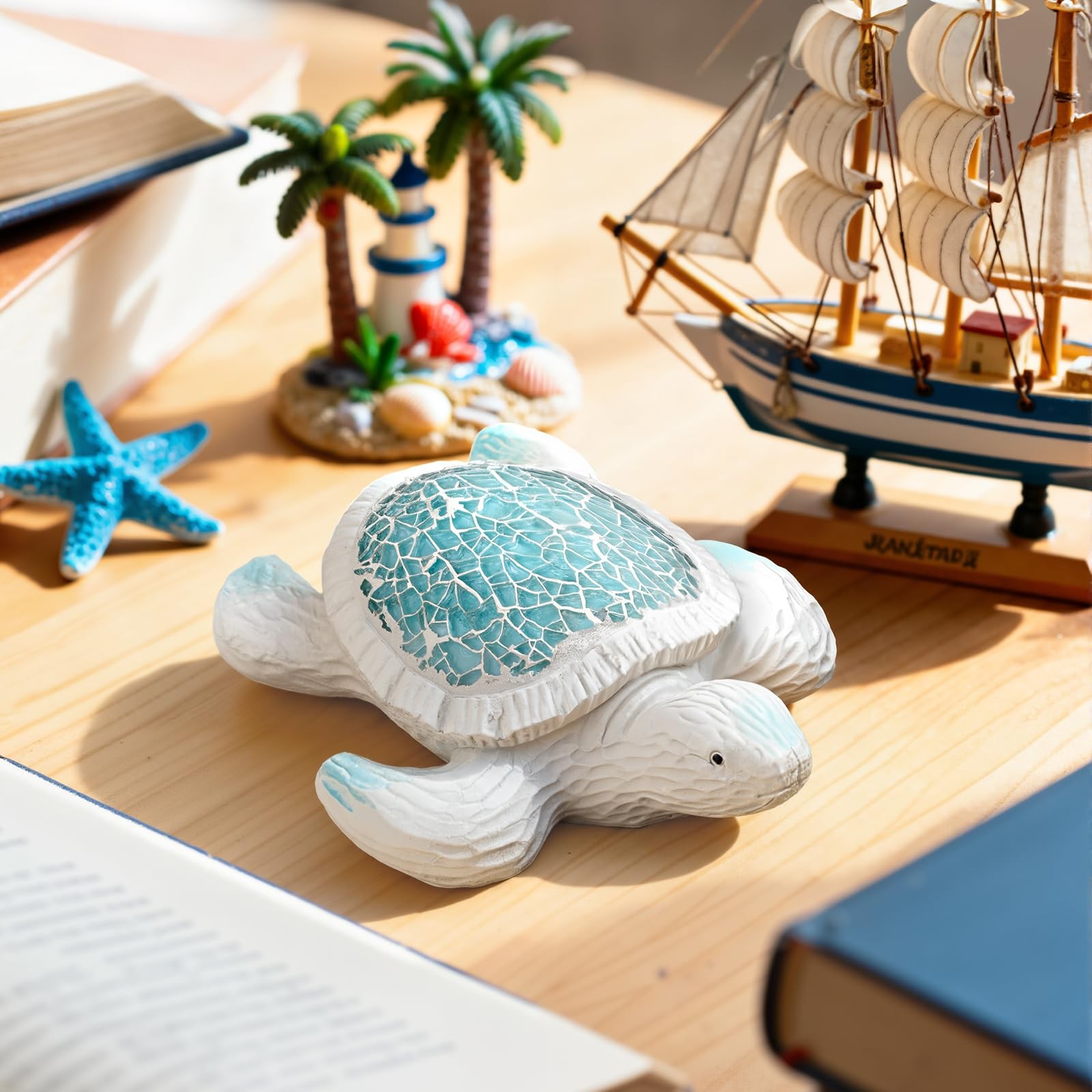 Sea Turtle Figurines Sea Turtle Gifts for Women Ocean Decoration Beach Them