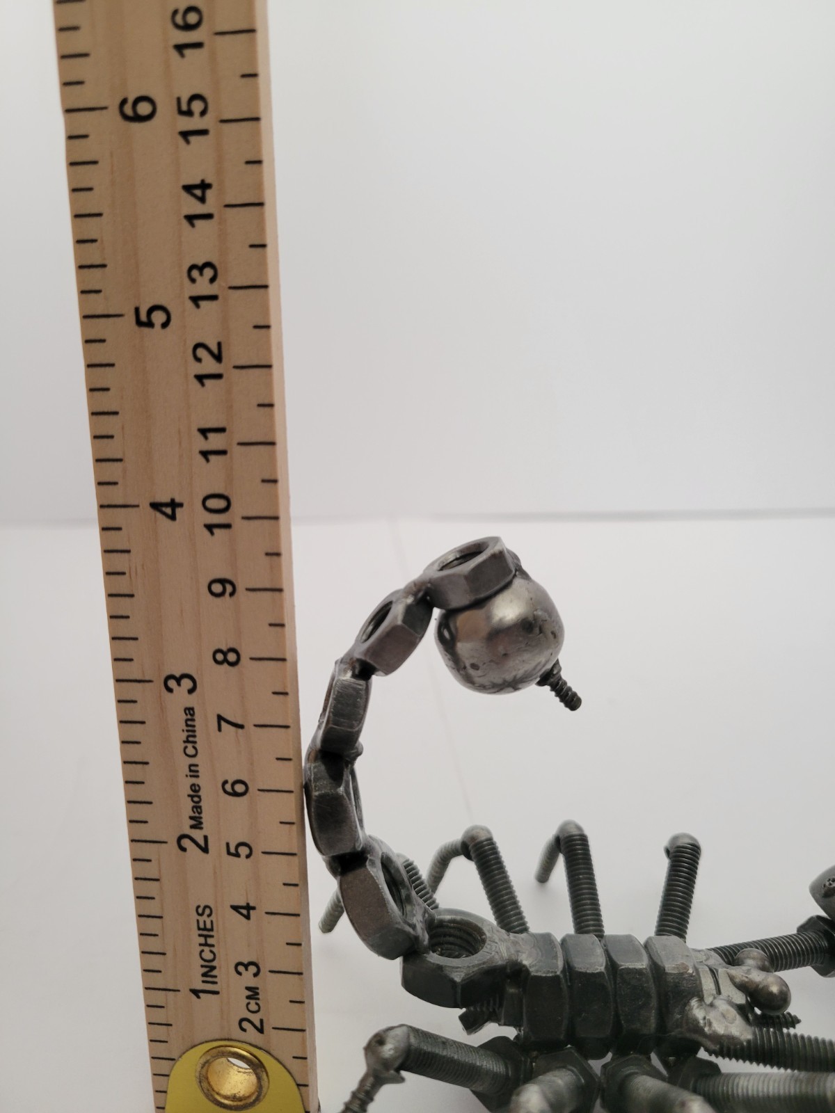 scorpion recycled metal art statue