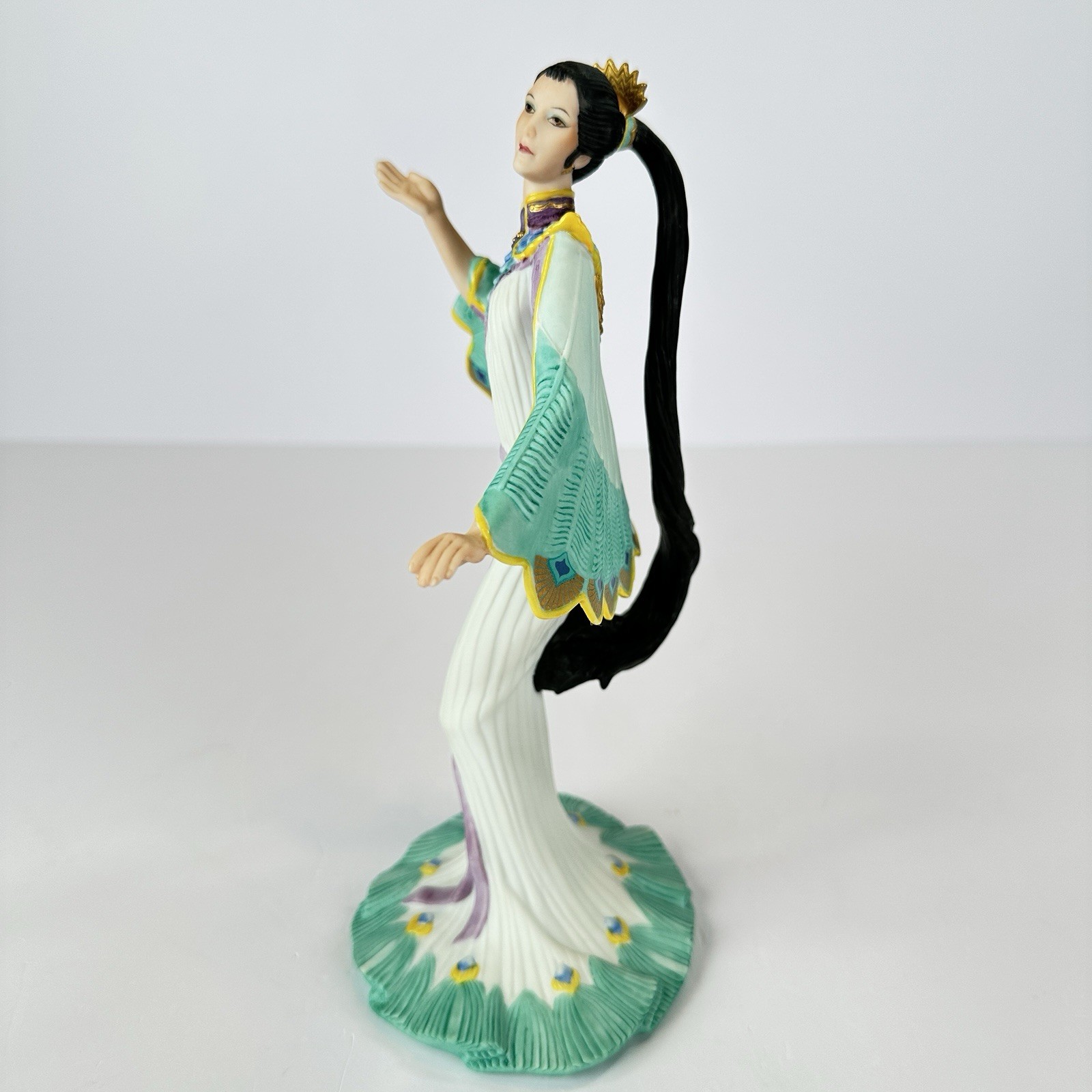 Vintage Lenox ‘Peacock Maiden’ Legendary Princesses Fine Porcelain Figurine 9″