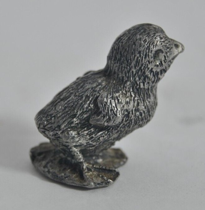 Wileen USA Vintage Miniature Pewter Bird Figurine Signed 1 1/4″ by 1 1/2″