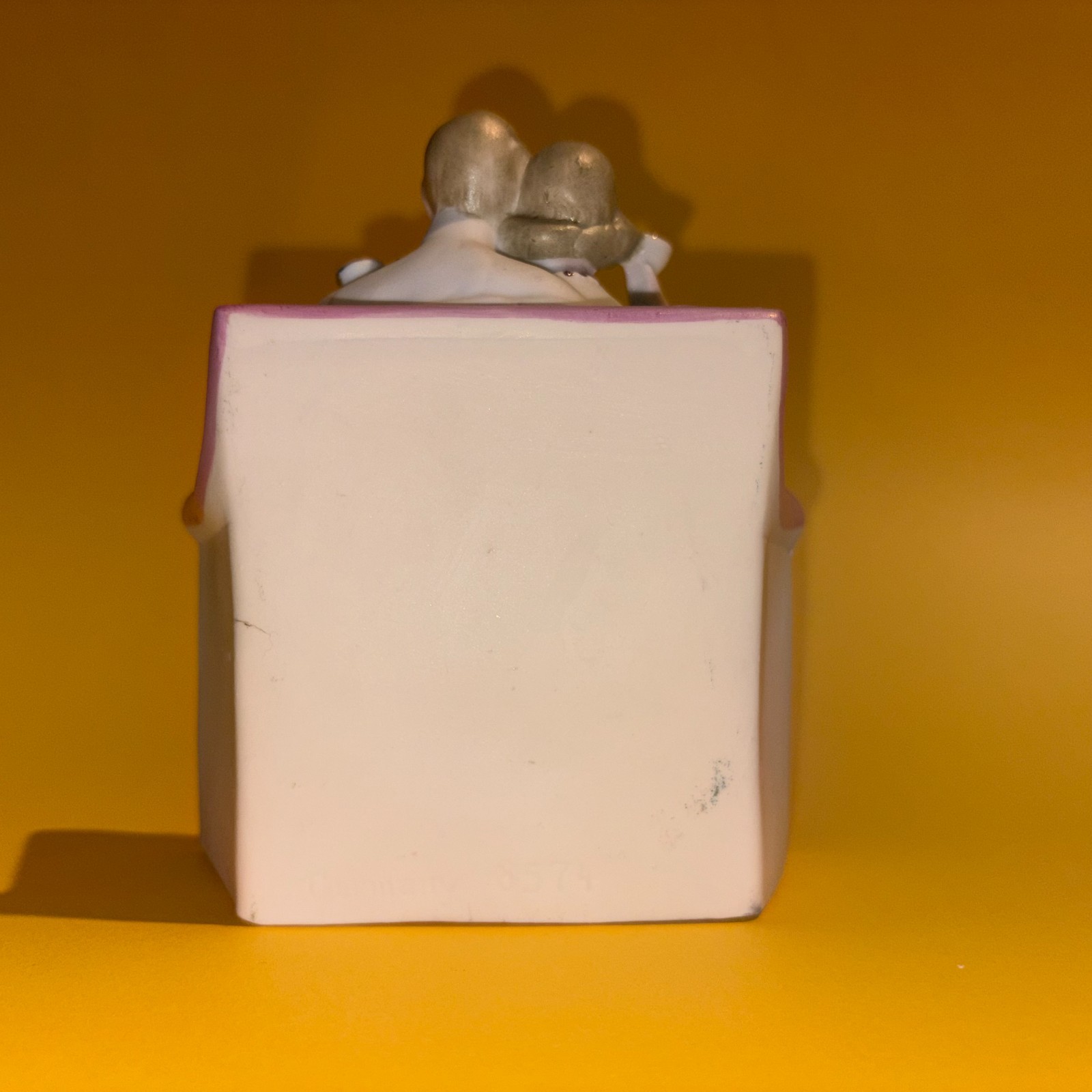 ❤️ CUTE Vintage 1920s Couple Man Woman Cheers Anniversary Figurine Bisque LOVE