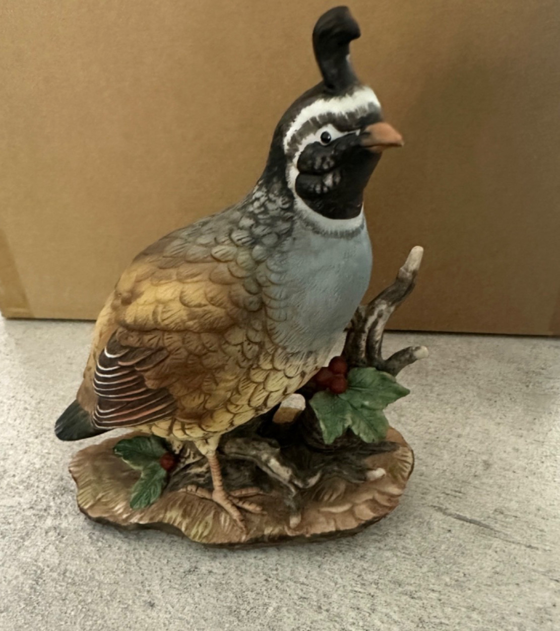 Vintage Quail Porcelain Figurine Masterpiece Collection By Homco 1981