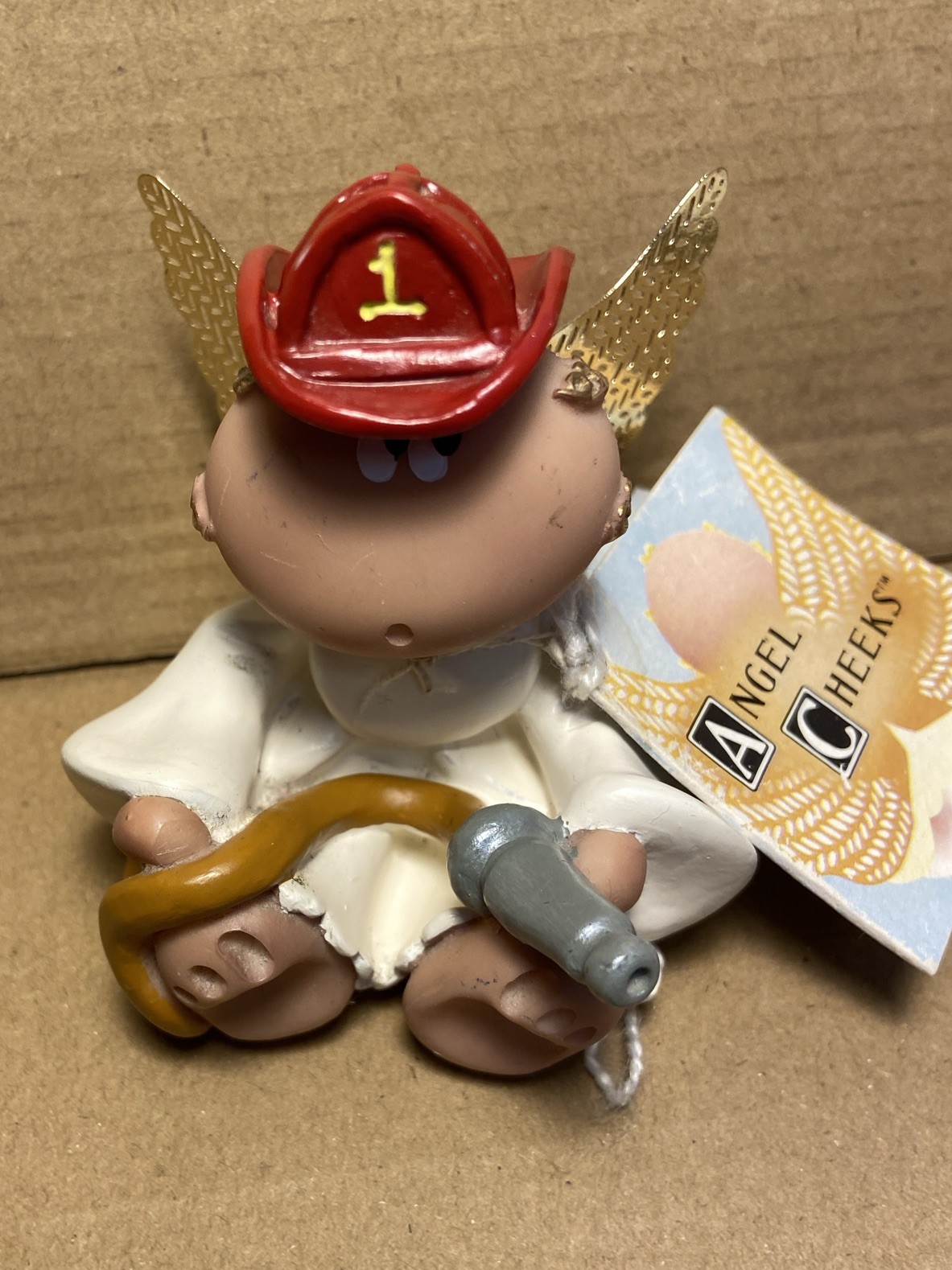 Kirk’s Kritters Angel Cheeks Fireman Firefighter Russ Berry 2001 #25160 Has Tag