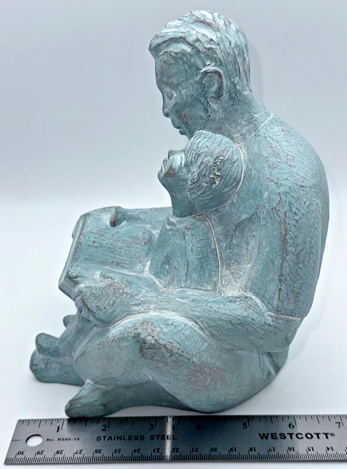 VTG Isabel Bloom Father and Son Reading Figurine Sculpture Retired Signed USA