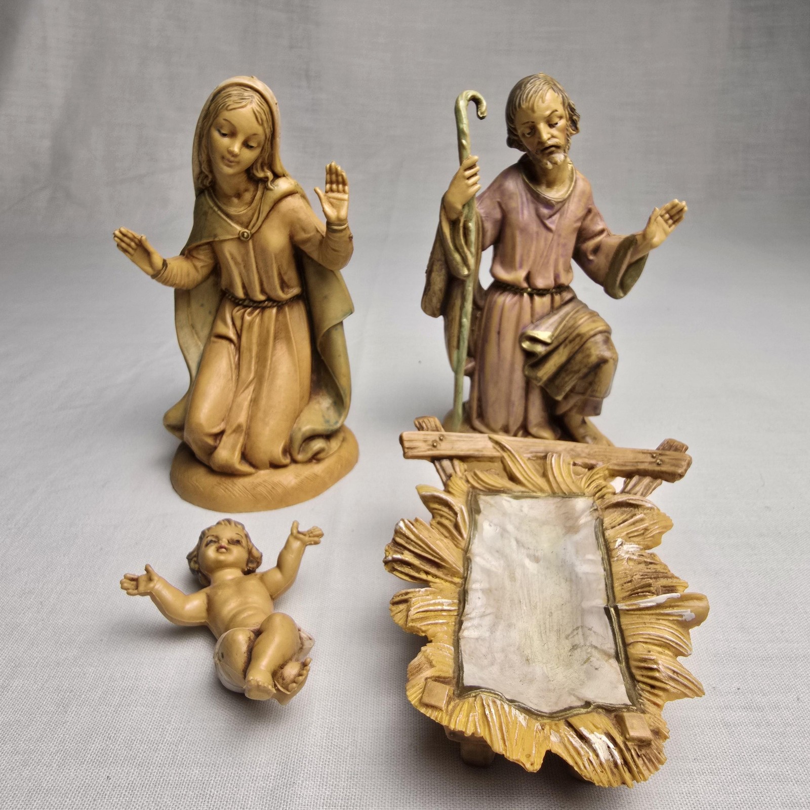 Vintage Fontanini By Roman Nativity Set 16pc 3in Figures Multicolor Christmas
