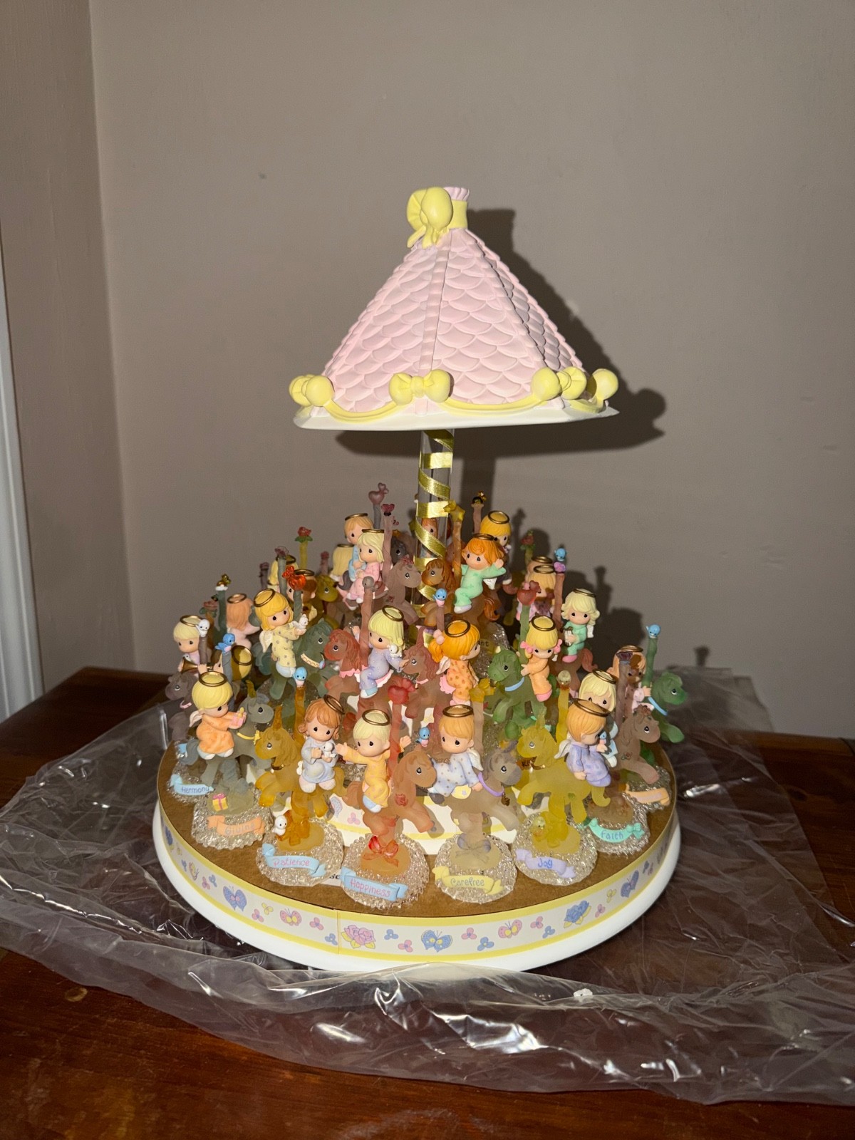 Vintage Precious Moments Rainbow Carousel Collection with Figurines – No Damage
