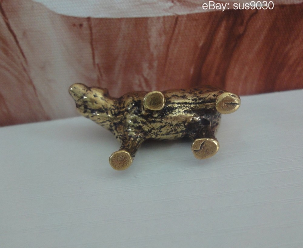 Solid Brass Bear Figurine: Home Decor Statue