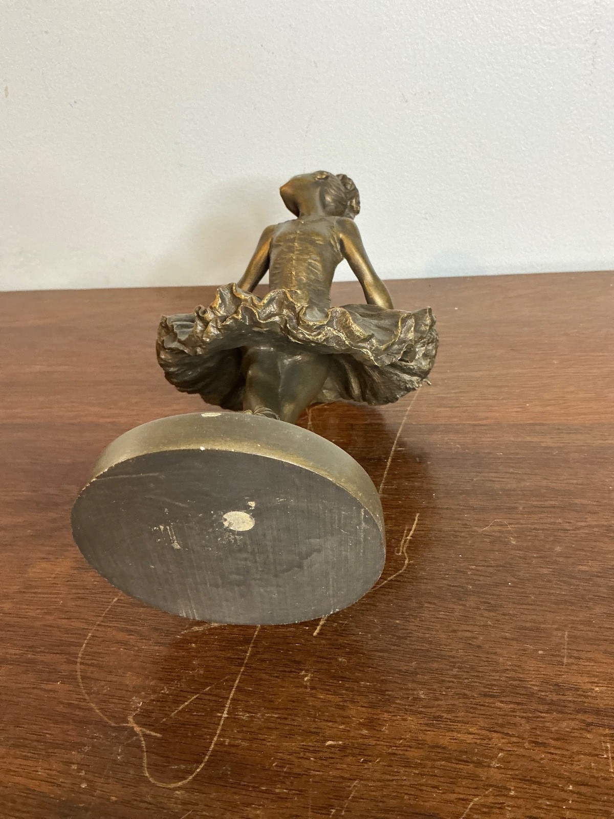 Resin Bronze Finish Metal Ballerina Figurine Sculpture Decor for Any Room Ballet