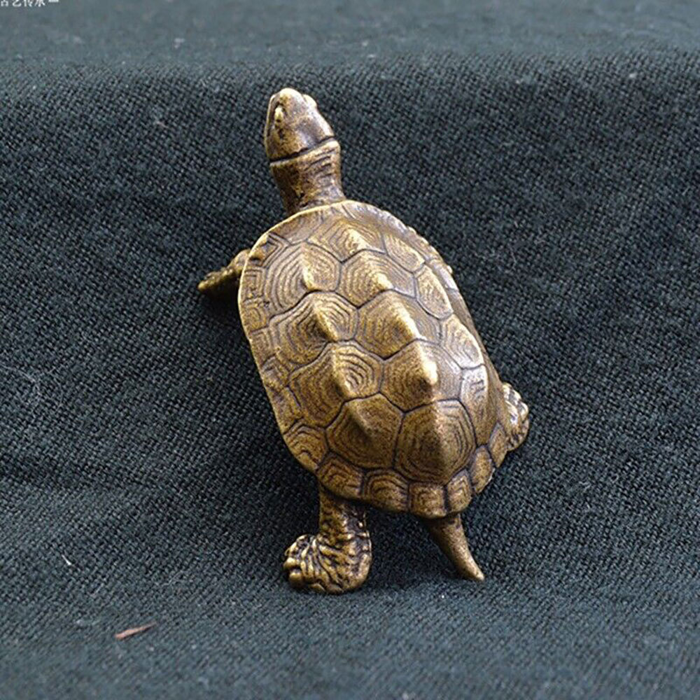 New Brass Vintage Turtle Figurine Statue Home Ornaments Animal Figurines Gift US