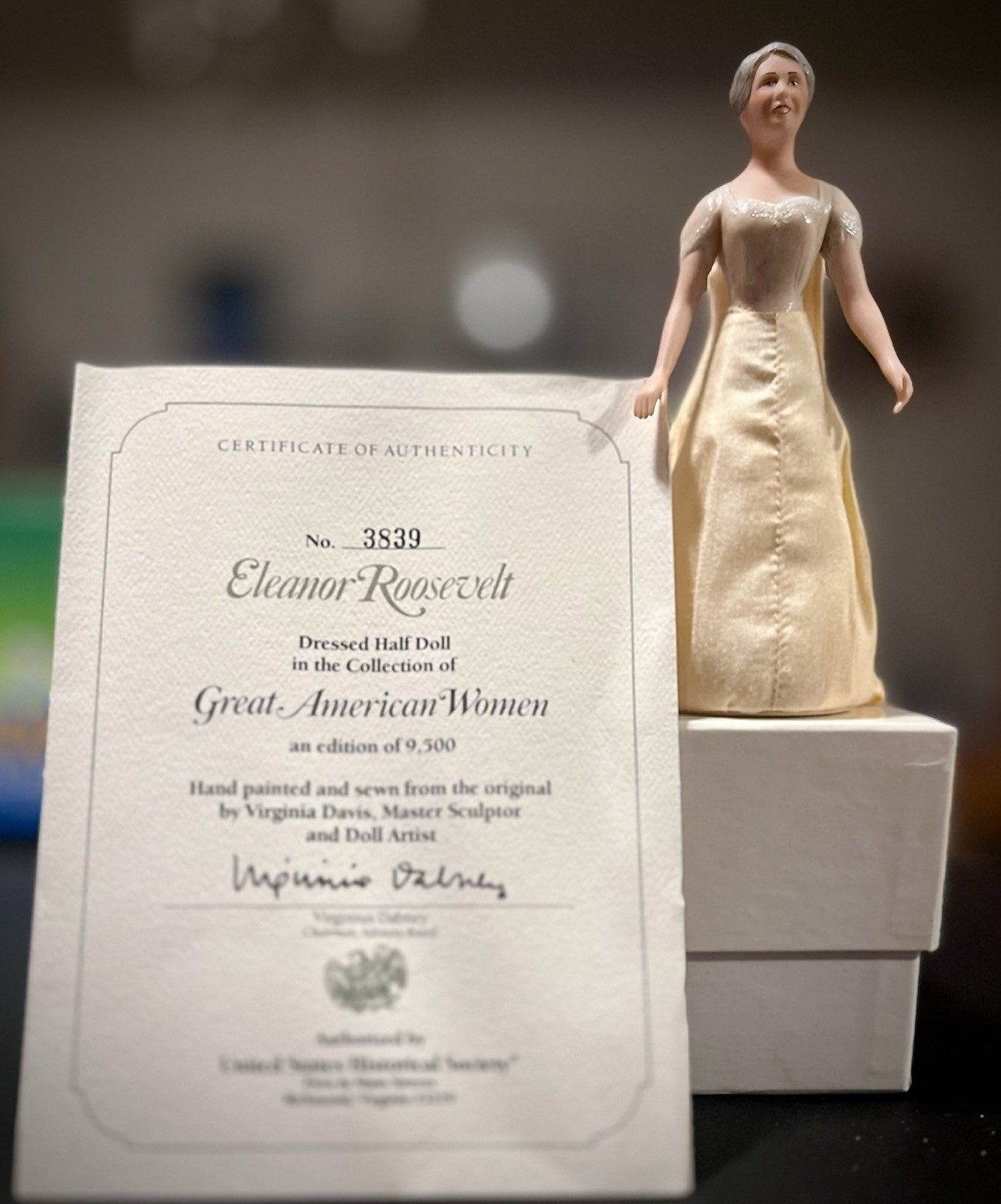 Vintage Great American Women Eleanor Roosevelt Doll 3839 US Historical Society