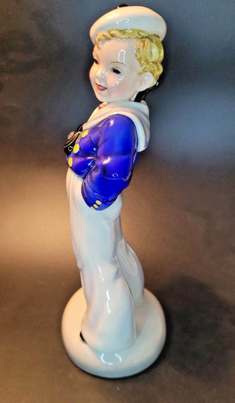 RARE Art Deco Porcelain Sailor Boy by Stephan Dakon Australia circa 1935 CHIPPED