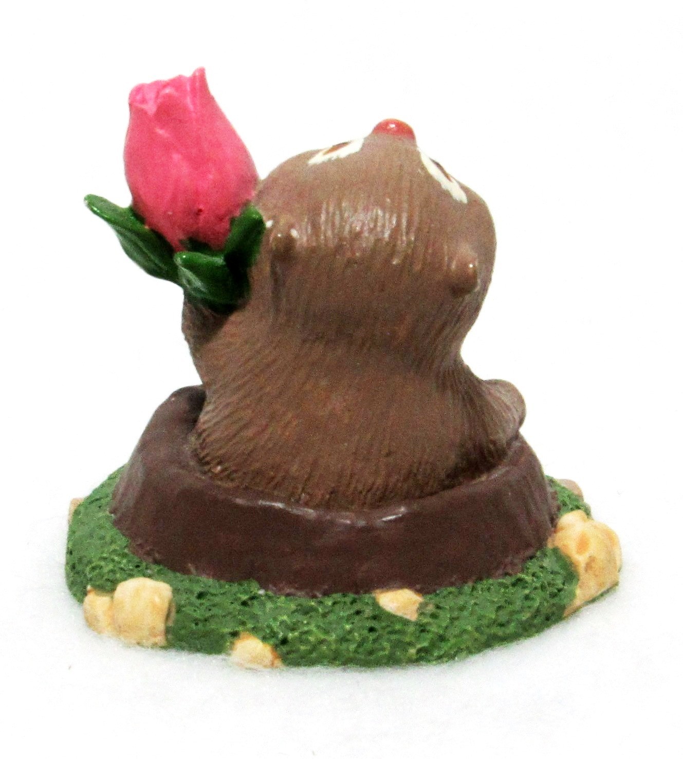 NEW 1995 SUMMER / EVERYDAY Hallmark Merry Miniature GROUNDHOG with PINK ROSE BUD