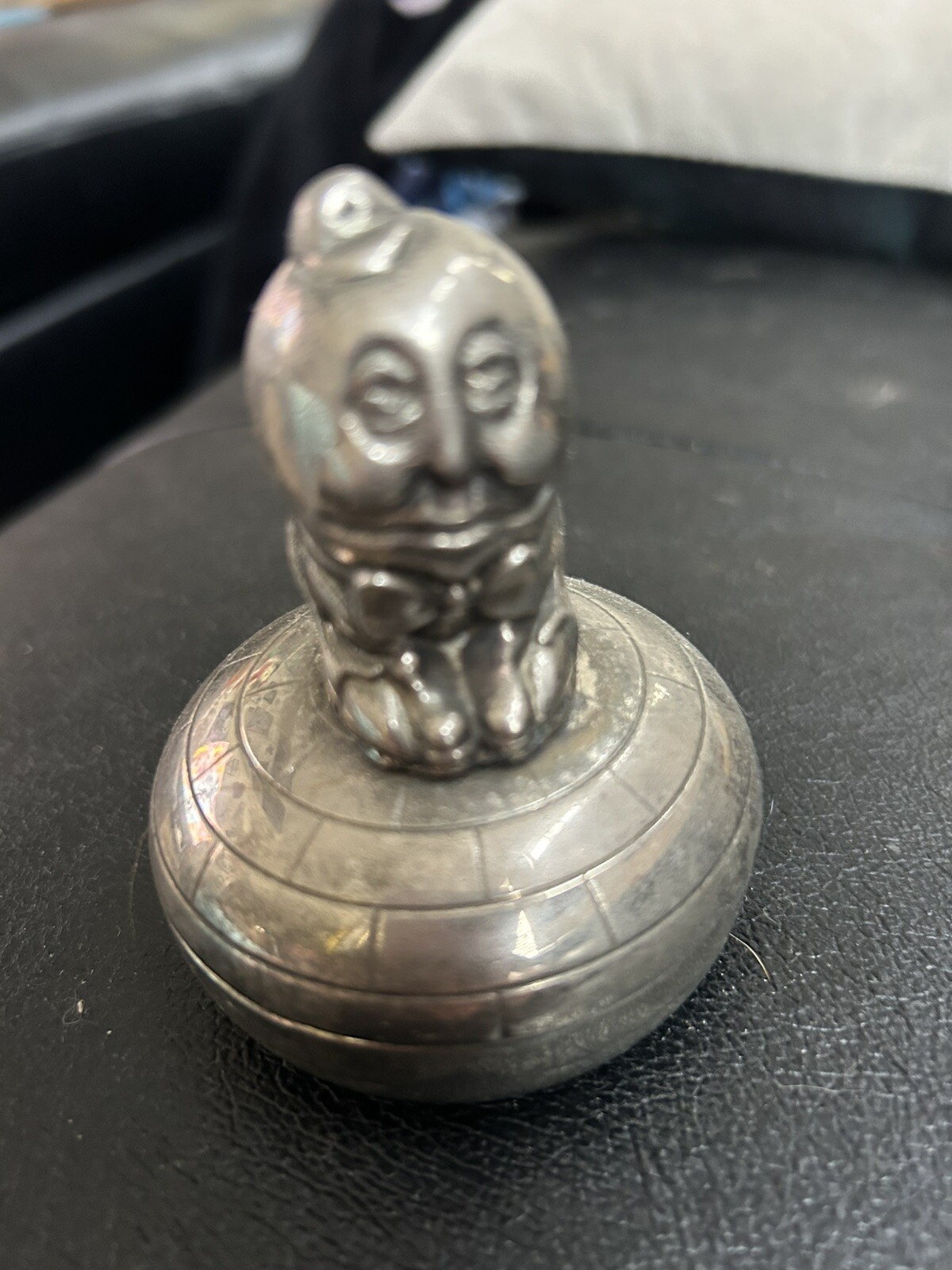 Vintage Lot of 3 Humpty Dumpty-Wind-Up Toy/Figure & Silver Trinket Box W/ Lining