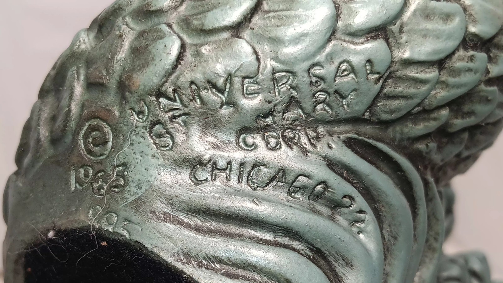 Dragon Bookends 14” 1965 Universal Statuary Corp Chicago, Red Garnet Eye