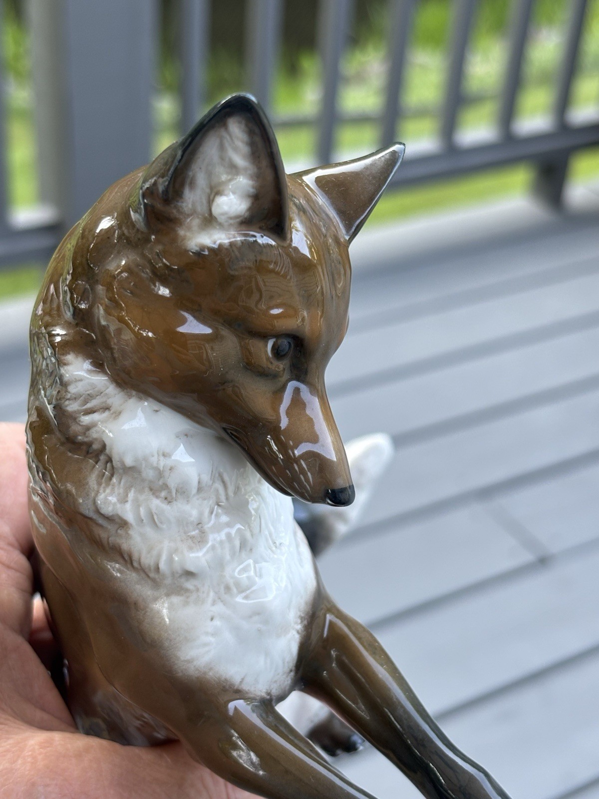 Porcelain Figurine Fox Rosenthal Germany Figurine Vintage