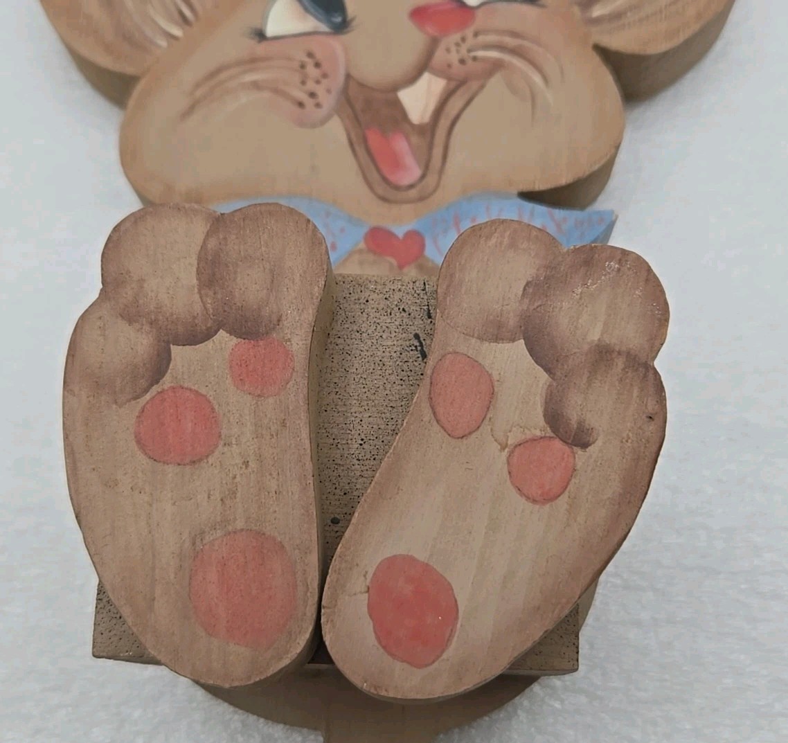 Vintage Country Mouse Wood Decor Wall Hanging Super Cute! 13.5″ x 6″
