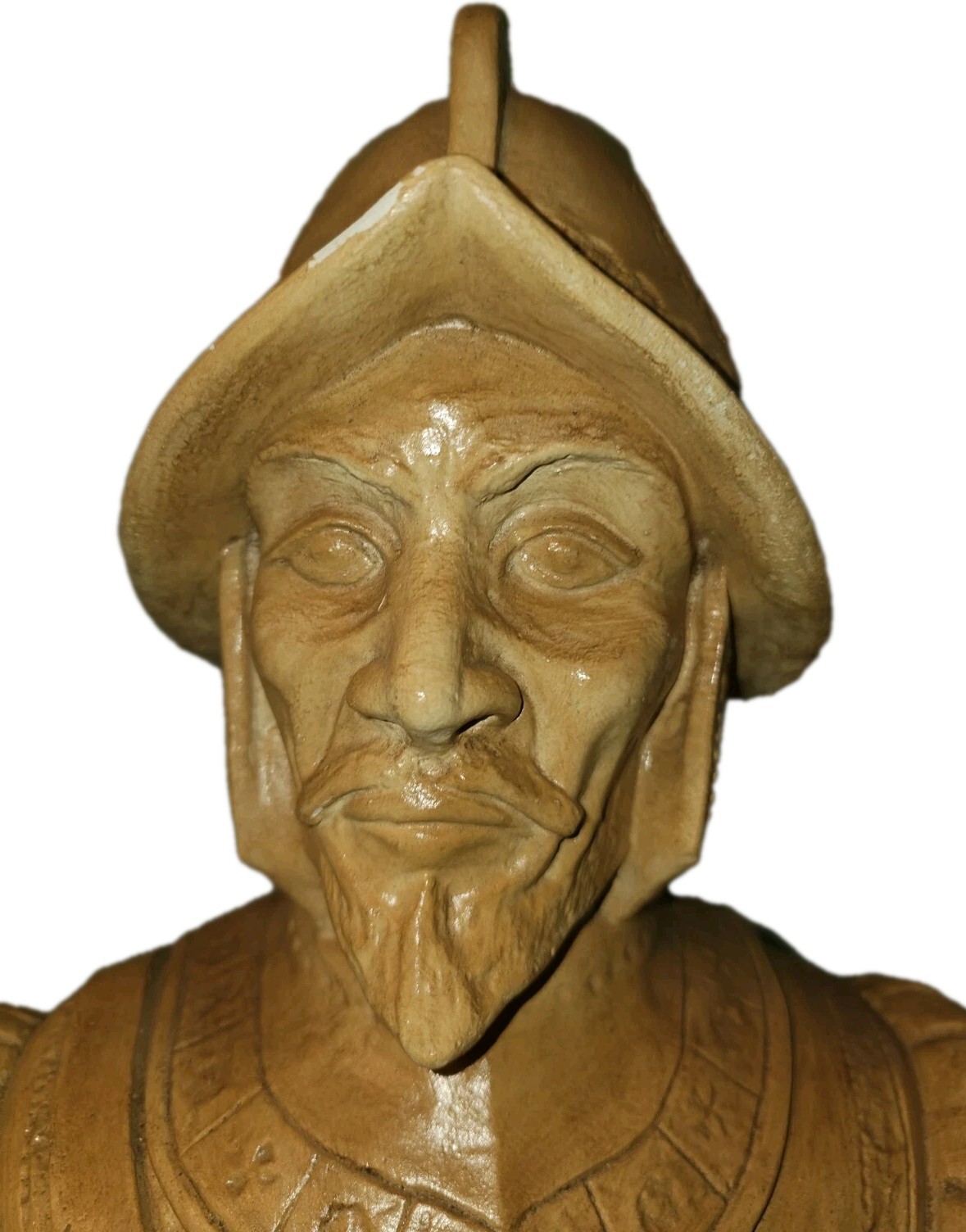 Vintage Conquistador Bust Statue Juan Rodriguez Cabrillo San Diego 1960s Figure