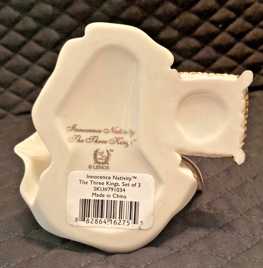 1pc Lenox Innocence Nativity The Three Kings, Kneeling King 6-inch Bone China